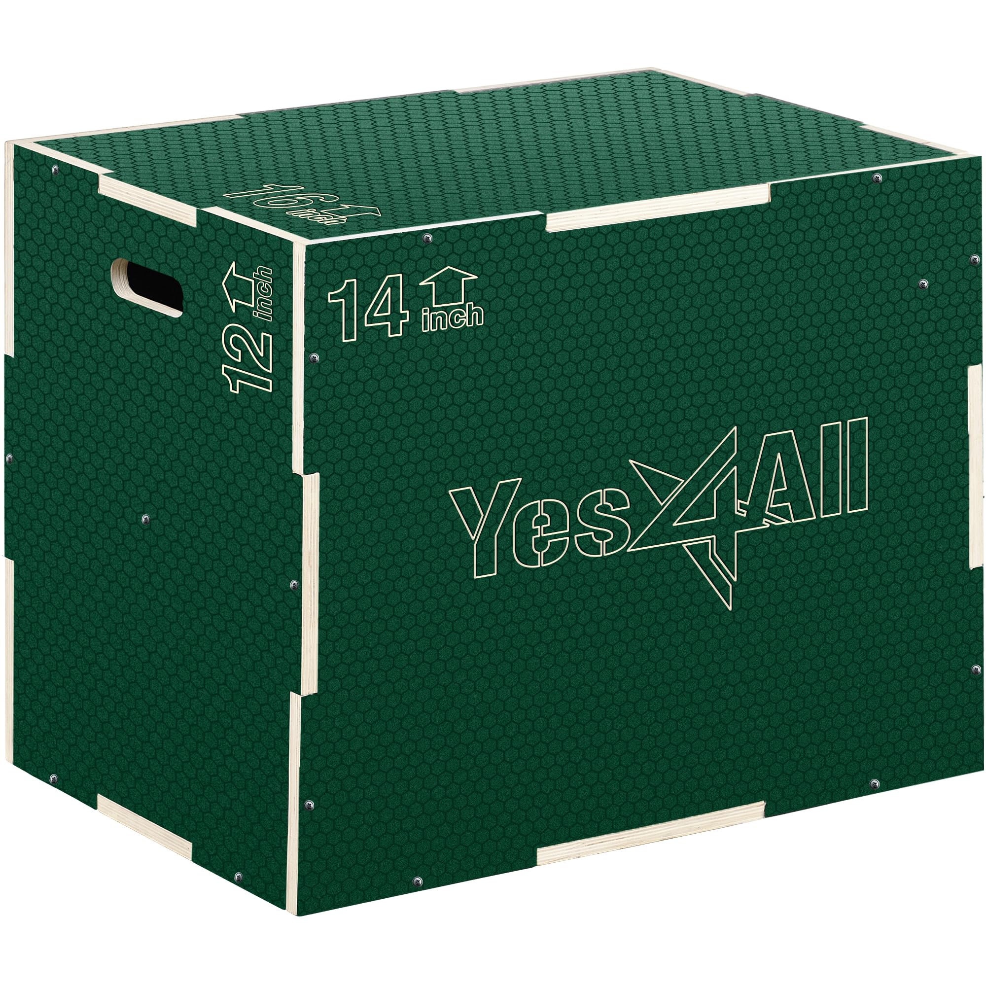 Yes4All 3 in 1 Plyo Box in legno, piattaforma pliometrica per l'allenamento con i salti, box per i salti per l'esercizio in casa e all'aperto