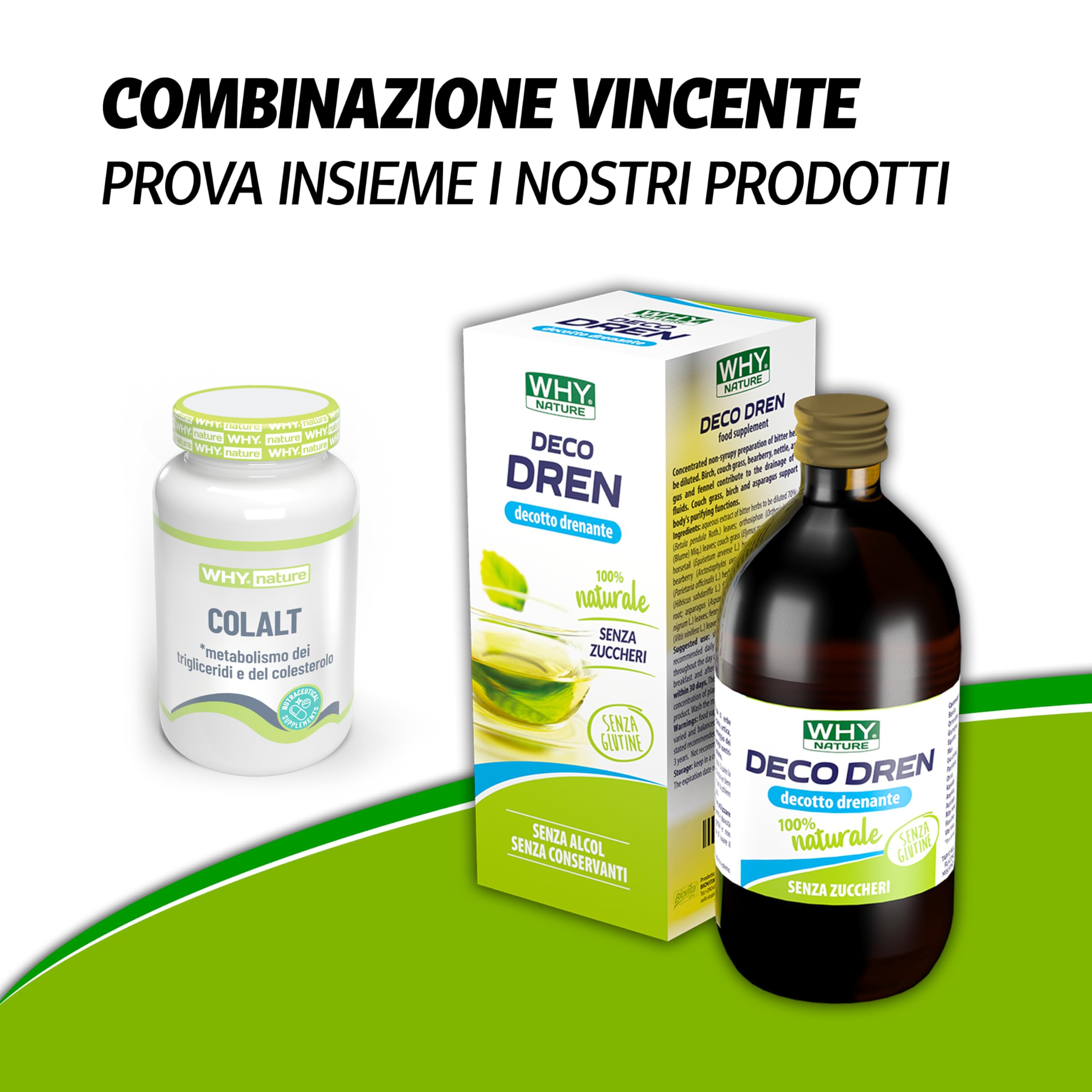 WHY NATURE Colalt - Integratore Alimentare con Berberina, Riso Rosso Fermentato, Fieno Greco, Cardo Mariano, Carciofo e Coenzima Q10-60 cps
