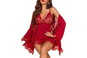 Lingerie Sets for Women: Unleash Seduction with Mesh Kimono Robe and Lace Babydoll