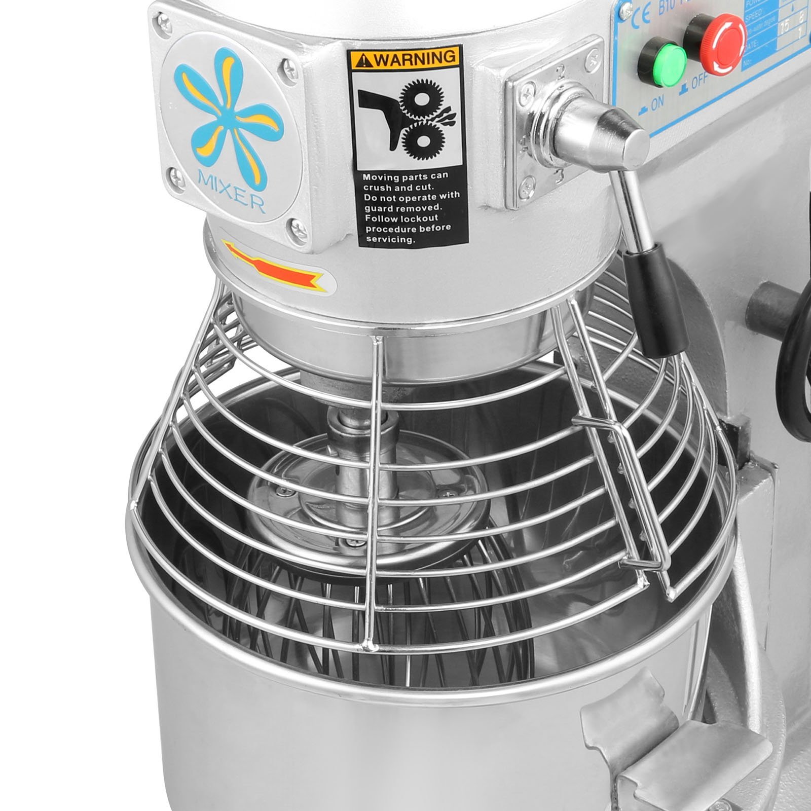 Maxwolf Commercial Food Mixer Stand Food Mixer Dough Mixer 10 Quart Heavy Duty Food Processor