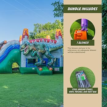 Amazon.com: XJUMP T-Rex Dinosaur Inflatable Water Slide