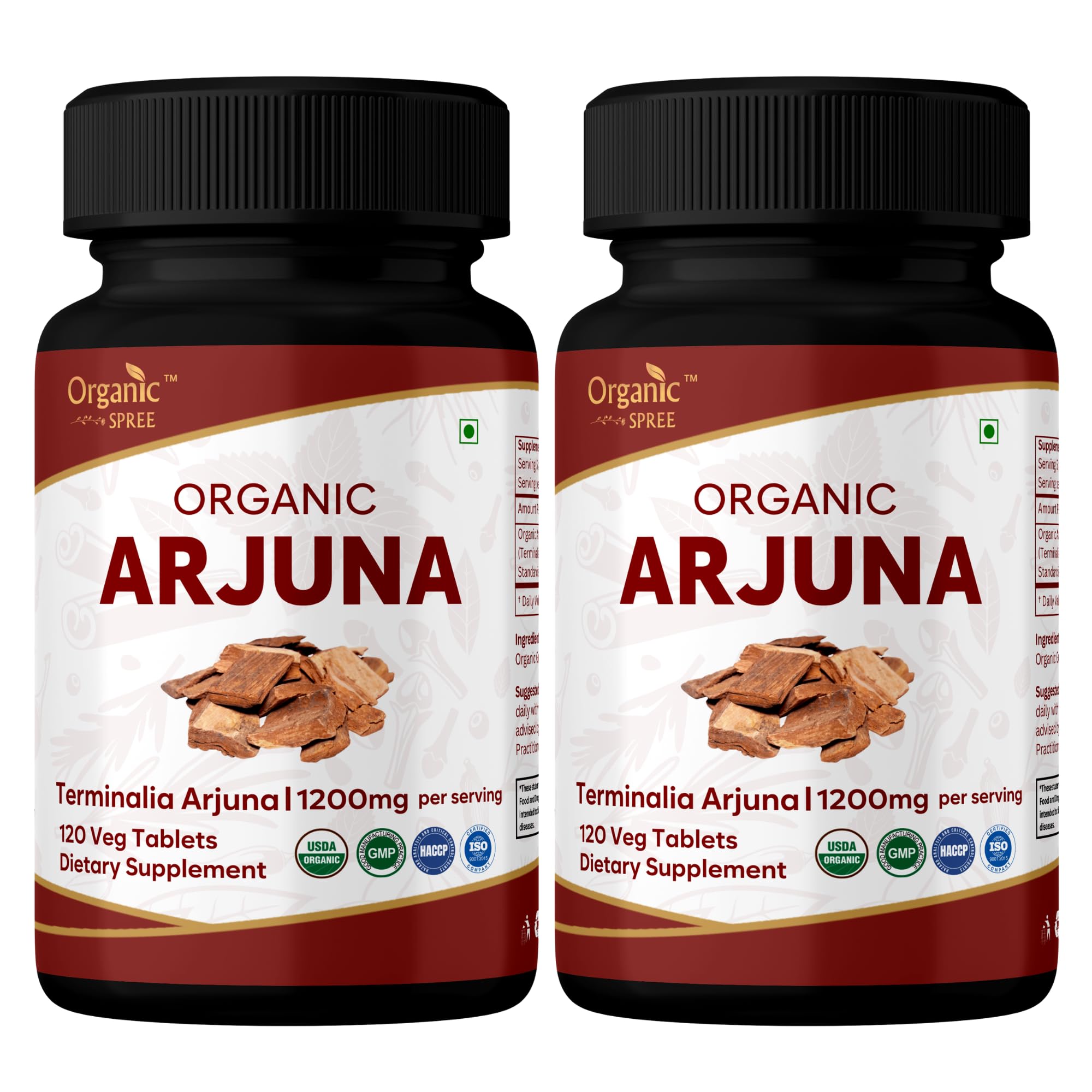 ORGANIC SPREE Arjuna 120 Tablets - Supports Heart Health & Daily Wellness* - Terminalia arjuna - 60 Days Supply - USDA Organic, GMP, HACCP Certified — Amazon image 11