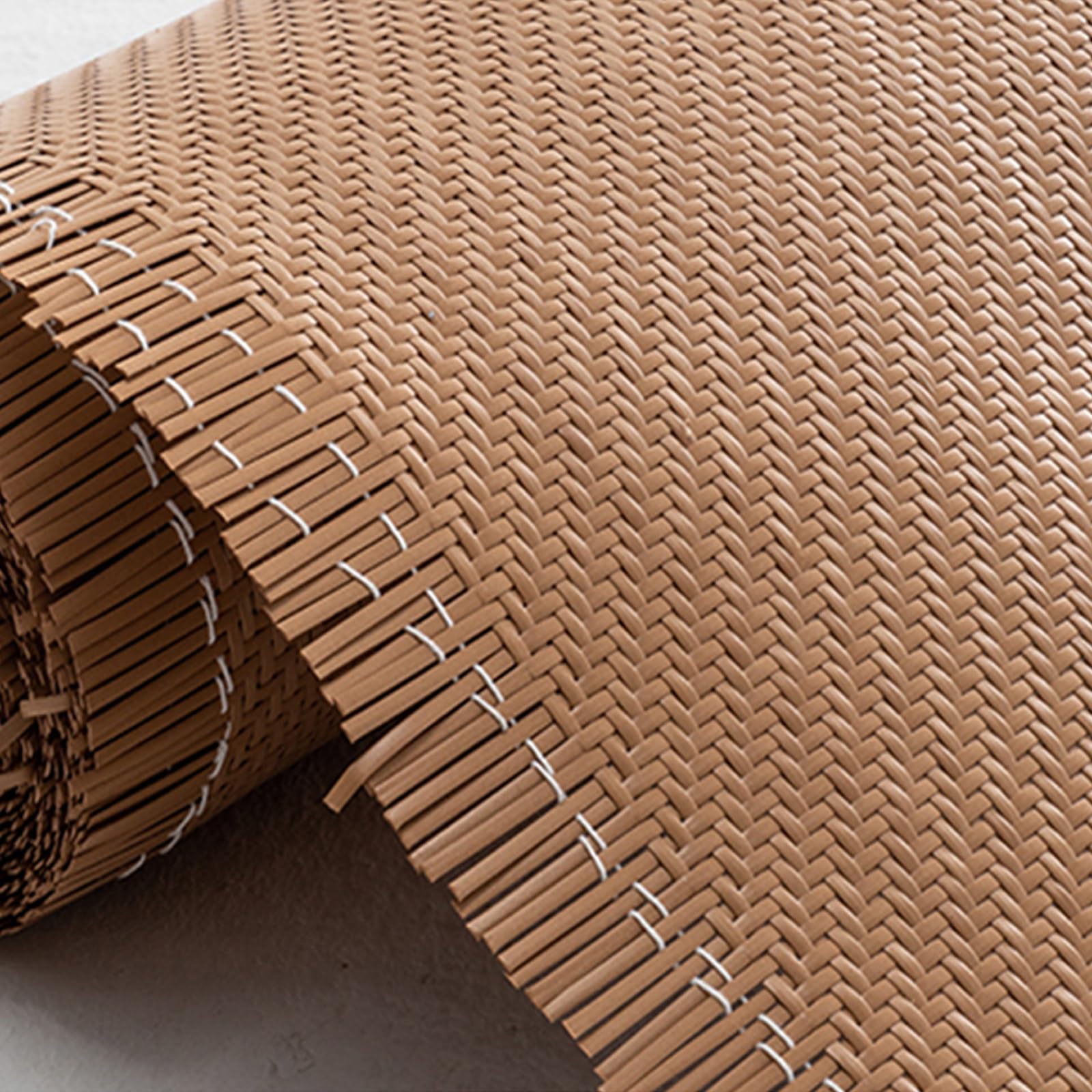 Rollo de Correas de Ratán de Plástico Ratan Rollo Mimbre Cinturón Tejido de Ratán Ratan Sintetico por Metros Proyectos de Bricolaje Correas de Caña Natural Rattan Cannage,gabinete,silla,muebles(15.7"