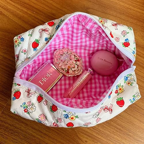 Miniatura 4 de Lindas bolsas de maquillaje de coqueta floral, Baya dulce blanca, Linda coqueta estética