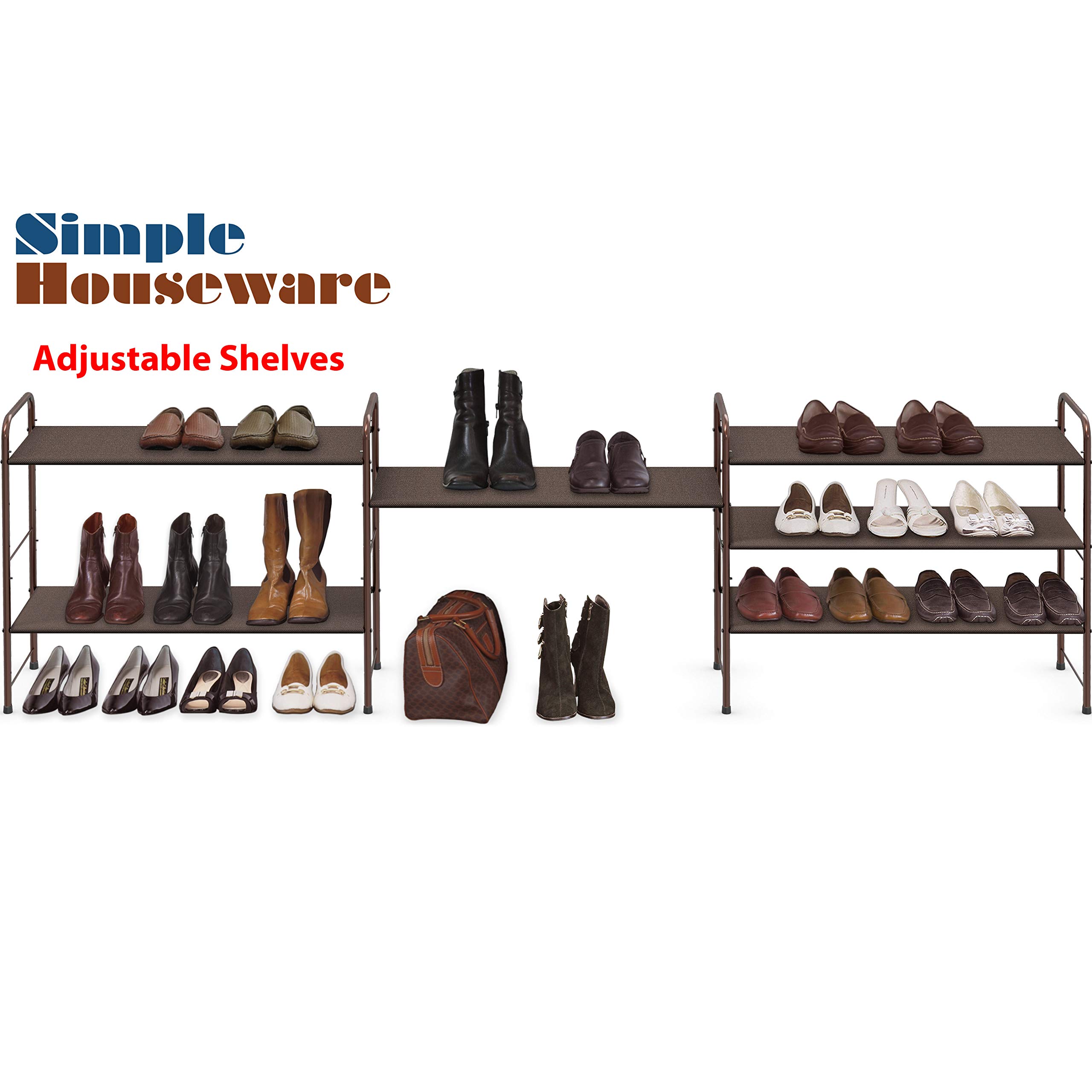 Simple Houseware 3Tier Shoe Rack Storage Organizer 12Pair / 20Pair