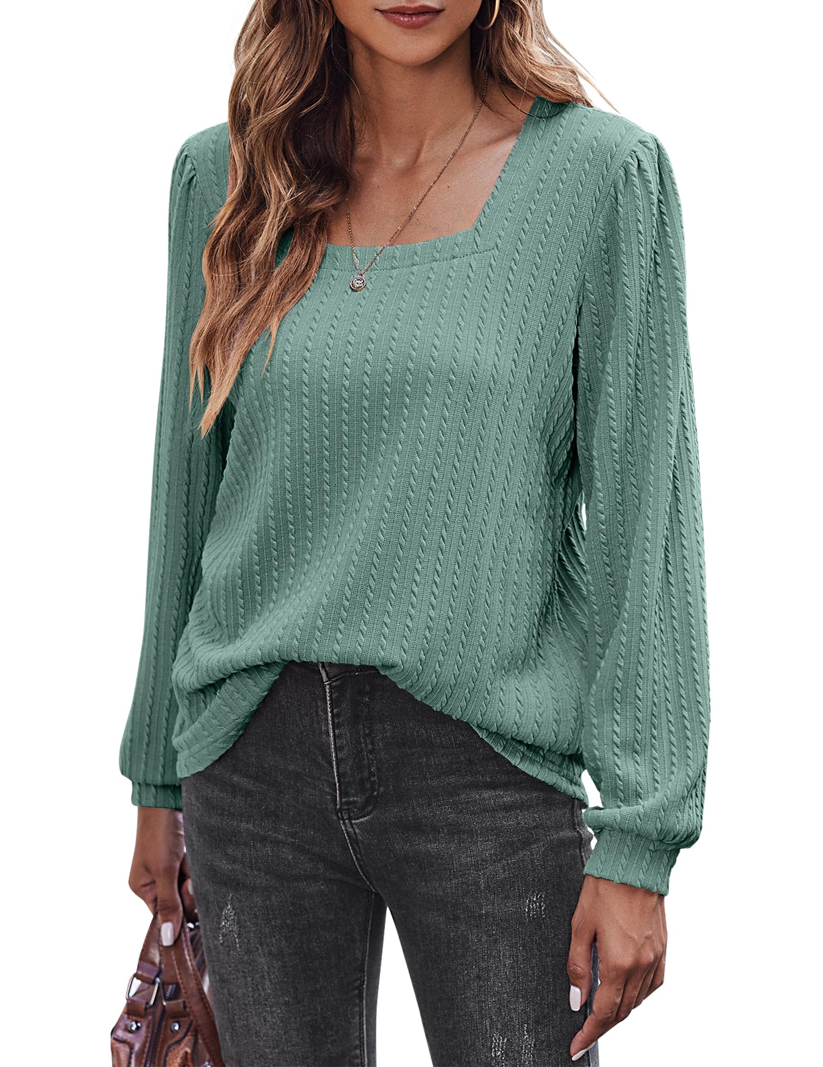 Zeagoo Women's Casual Tunic Tops Long Sleeve Shirts Jamaica