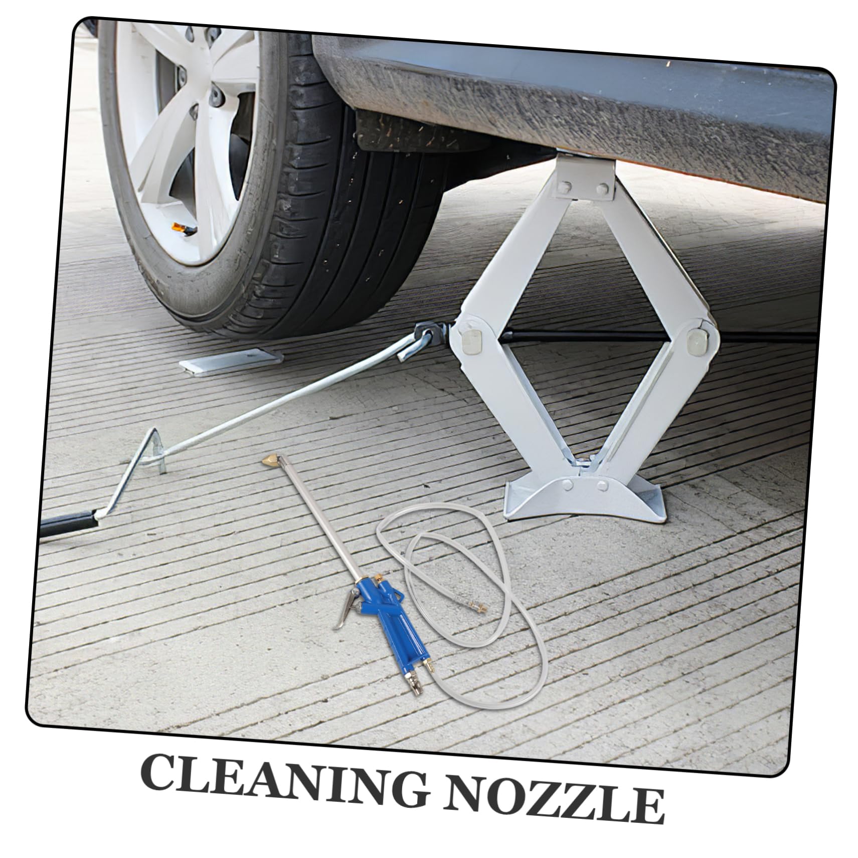 Vaguelly Spruzzatore Pneumatico Ugello Aria in Alluminio e Rame per Pulizia Motore Auto Impugnatura Ergonomica e Velocità di Pulizia Rapida per Officine e Garage