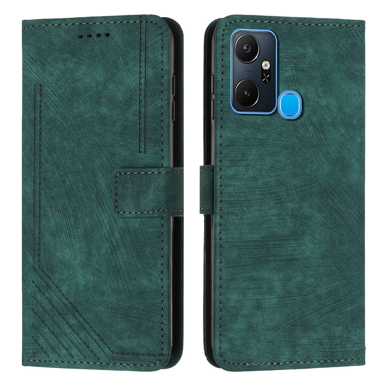Coque Infinix Smart 6 Plus rabat portefeuille protection ecran - 8