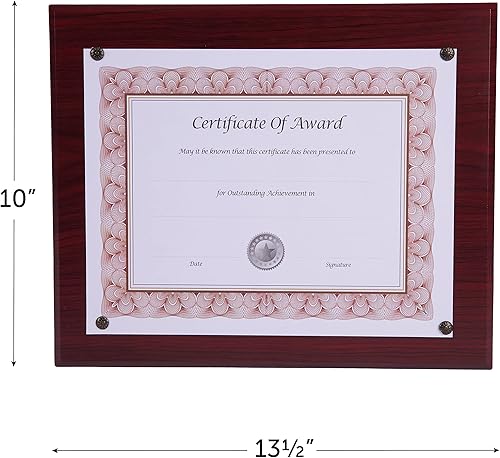 Miniatura 3 de Nudell Placa de premio 13 x 10.5 pulgadas, caoba, 18813M (paquete de 2)