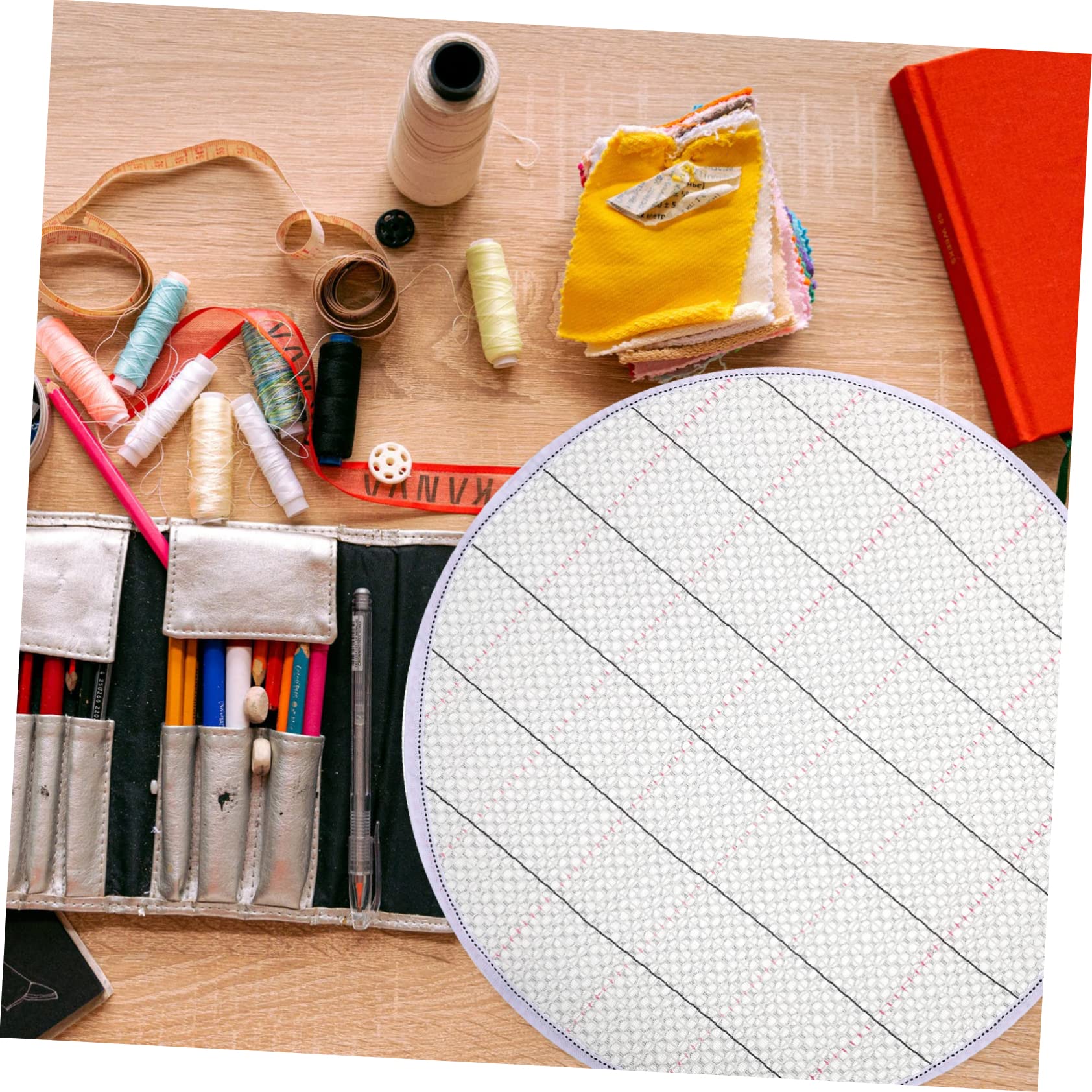 BEBEMOKO DIY Rug Tufting Fabric Embroidered Segment Carpet Cross-Stitch Rug Lining Rug Hooking Frame Mesh Sheet