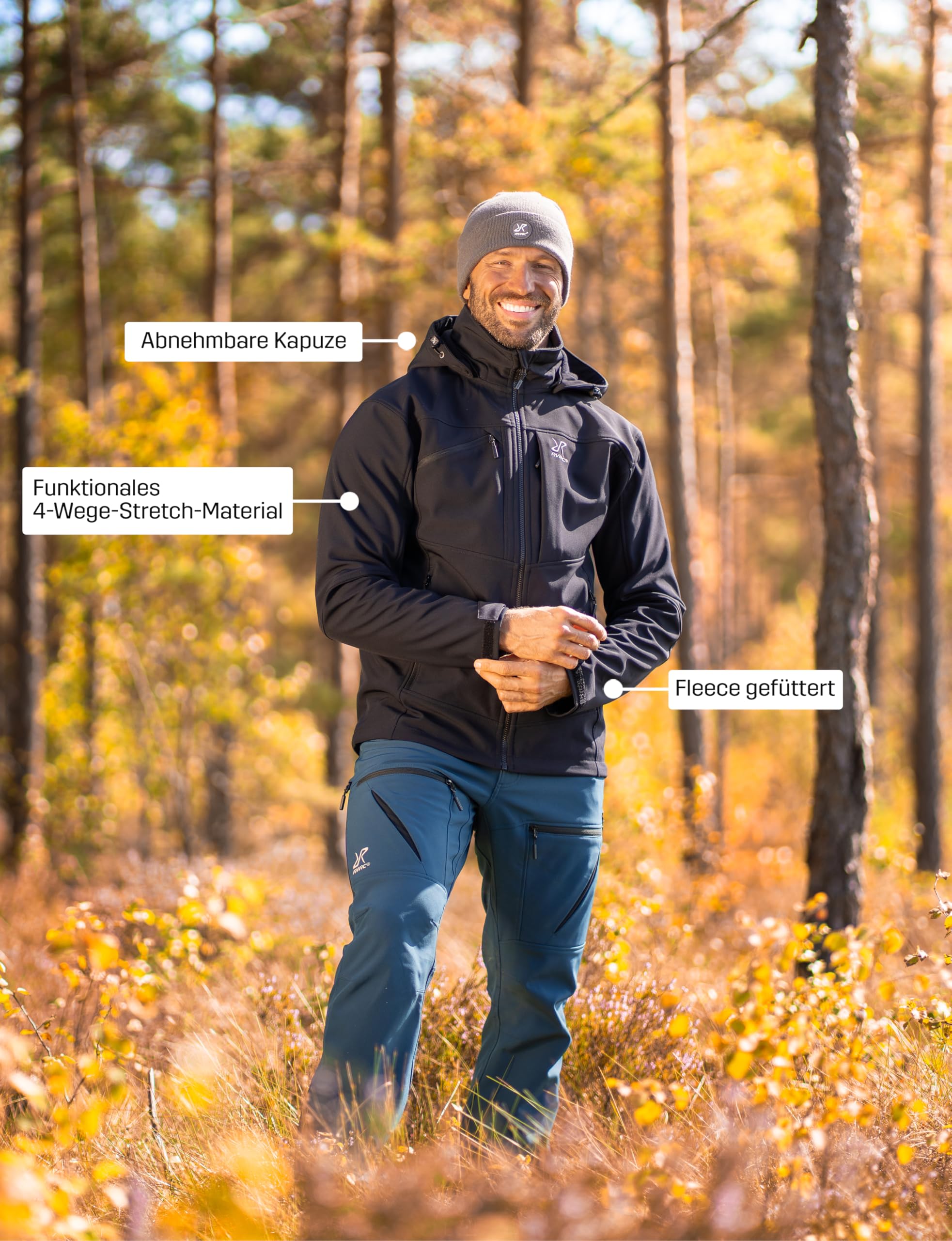 RevolutionRace Hiball Softshell Jacket für Herren, Outdoor Jacke für Wandern