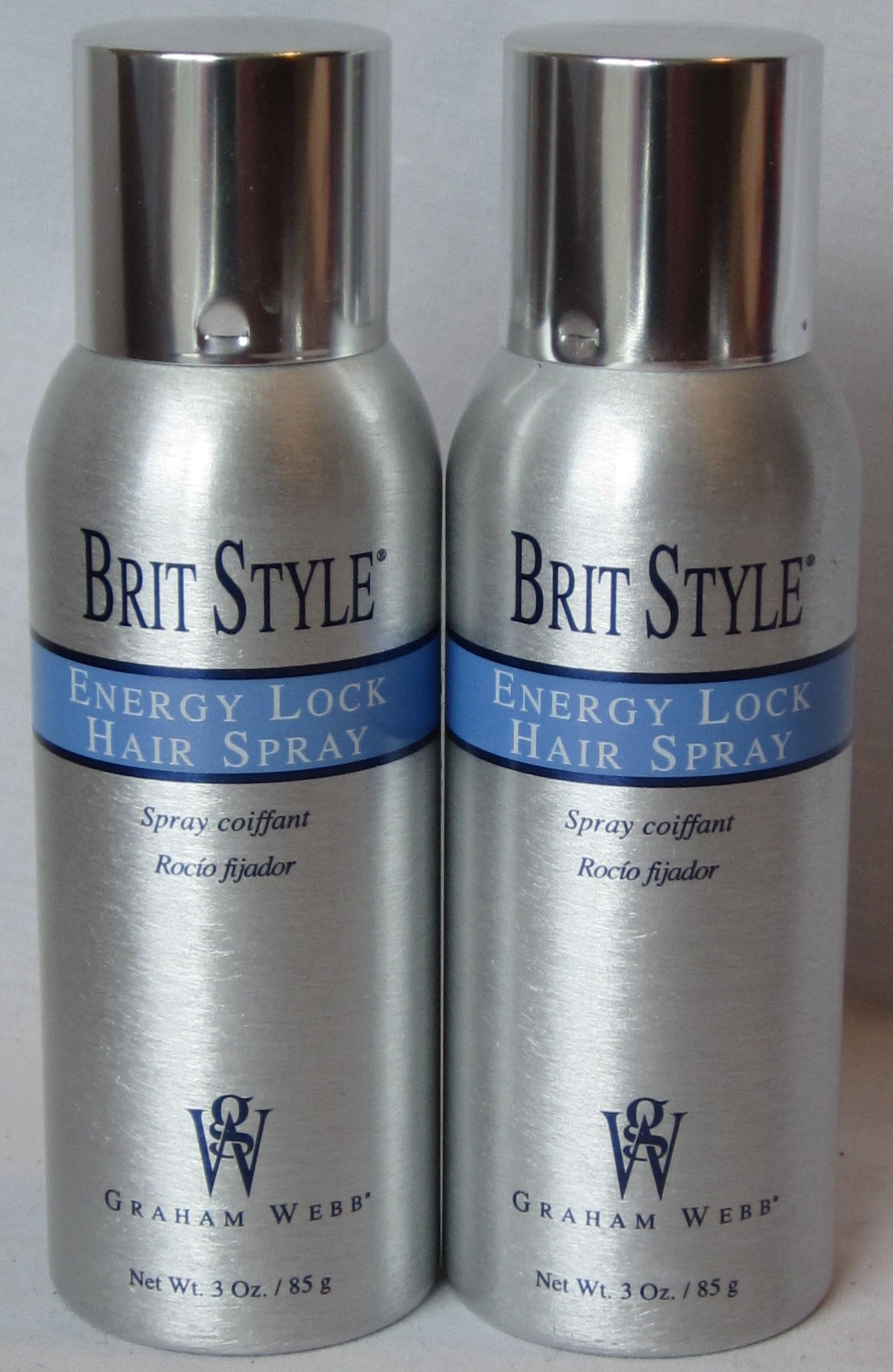 Graham Webb Brit Style Energy Lock Hair Spray, 3 Oz. - Pack of 2.