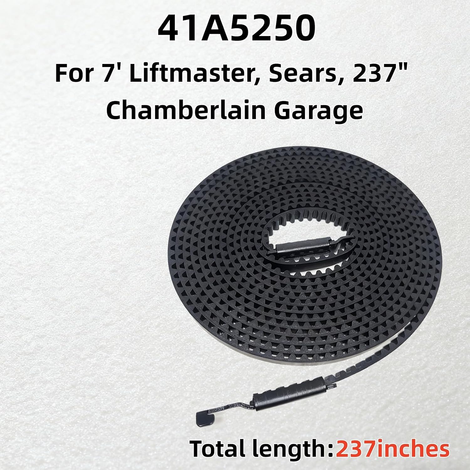 Garage Door Drive Belt Assembly 41A5250 - for 7' Liftmaster, Sears, 237" Chamberlain Garage - Compatible with Chamberlain/LiftMaster/Sentex/Whisper Belt Drive Garage Door Opener