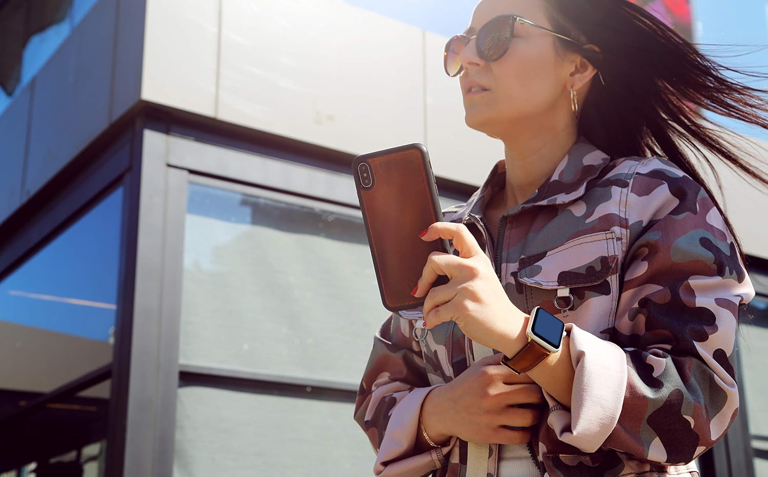 Tuscany Leather Bands Compatible with Apple Watch 49mm 45mm 44mm 42mm Band, iWatch Replacement Strap for Series 1, 2, 3, 4, 5, 6, 7, SE, 8, Ultra, Sport (Antique Brown w/Black Connector&Clasp) - Image 5