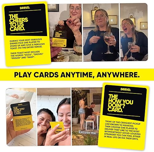 Miniatura 4 de Hasbro SERVD Friends Edition Juego de fiesta  Divertido juego de cartas de la vida real para adultos  Inyecta diversión y estrategia a tiempo con