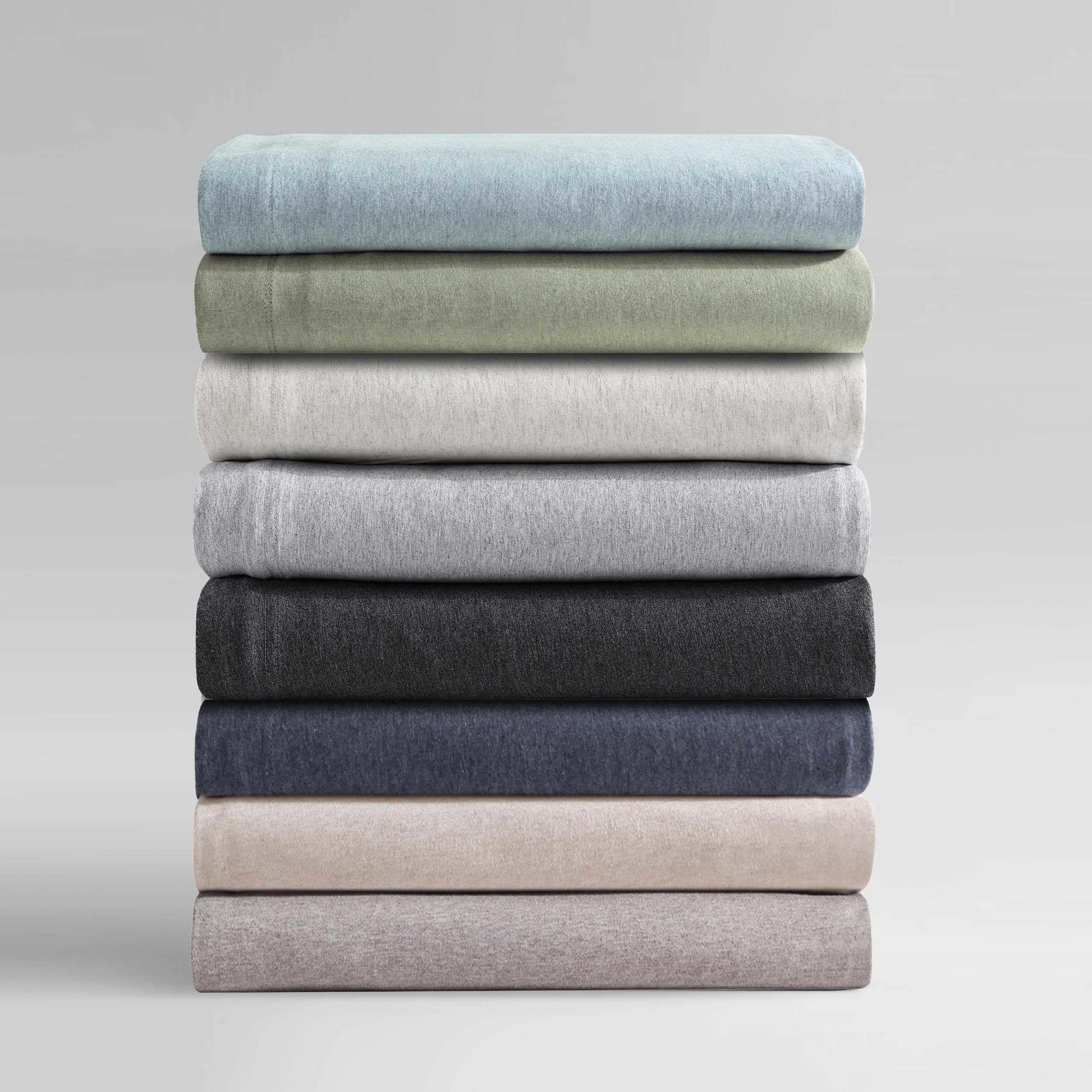 Calvin Klein - Parure de lit pour Grand lit, draps Nets et sur Mesure avec Un mélange de Coton naturellement Doux au Toucher léger, draps de lit avec taies d'oreiller et Drap-Housse Assortis (mélange