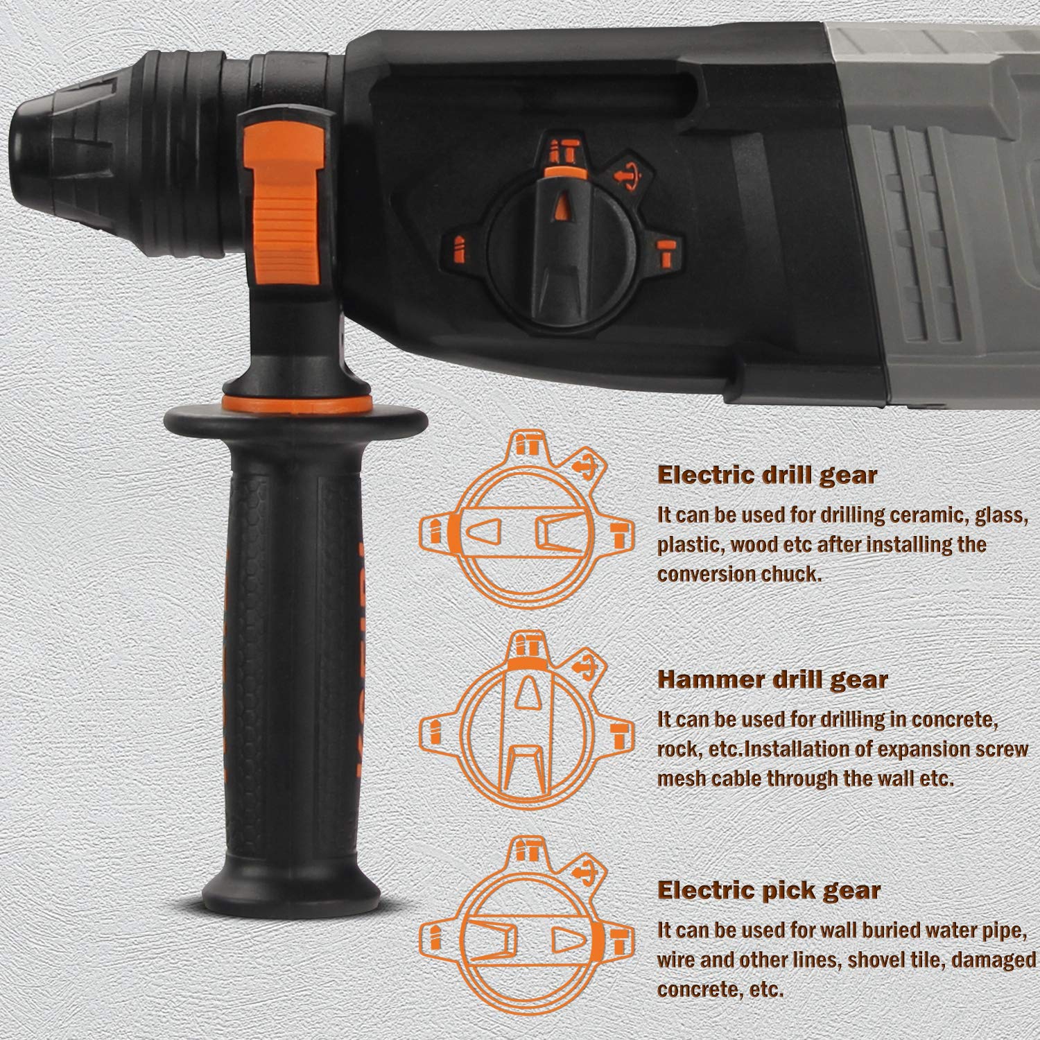 KSEIBI 1 inch Rotary Hammer Drill 6.5 