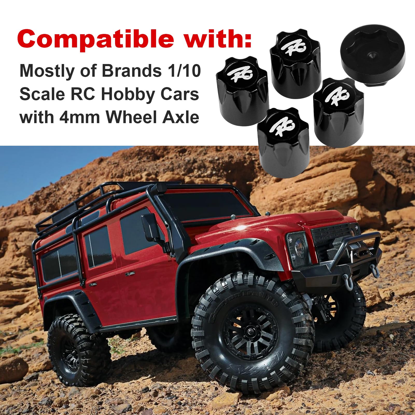 Amazon | HobbyPark アルミニウムRCカーホイールリムセンター