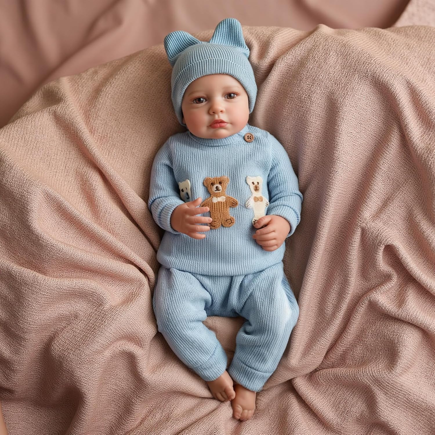 BABESIDE Lifelike Reborn Baby Dolls Twins - 20-Inch Cute Realistic-Newborn Baby Dolls Soft Body Real Life Baby Doll Girls with Gift Box for Kids Age 3+ & Collection - Image 7