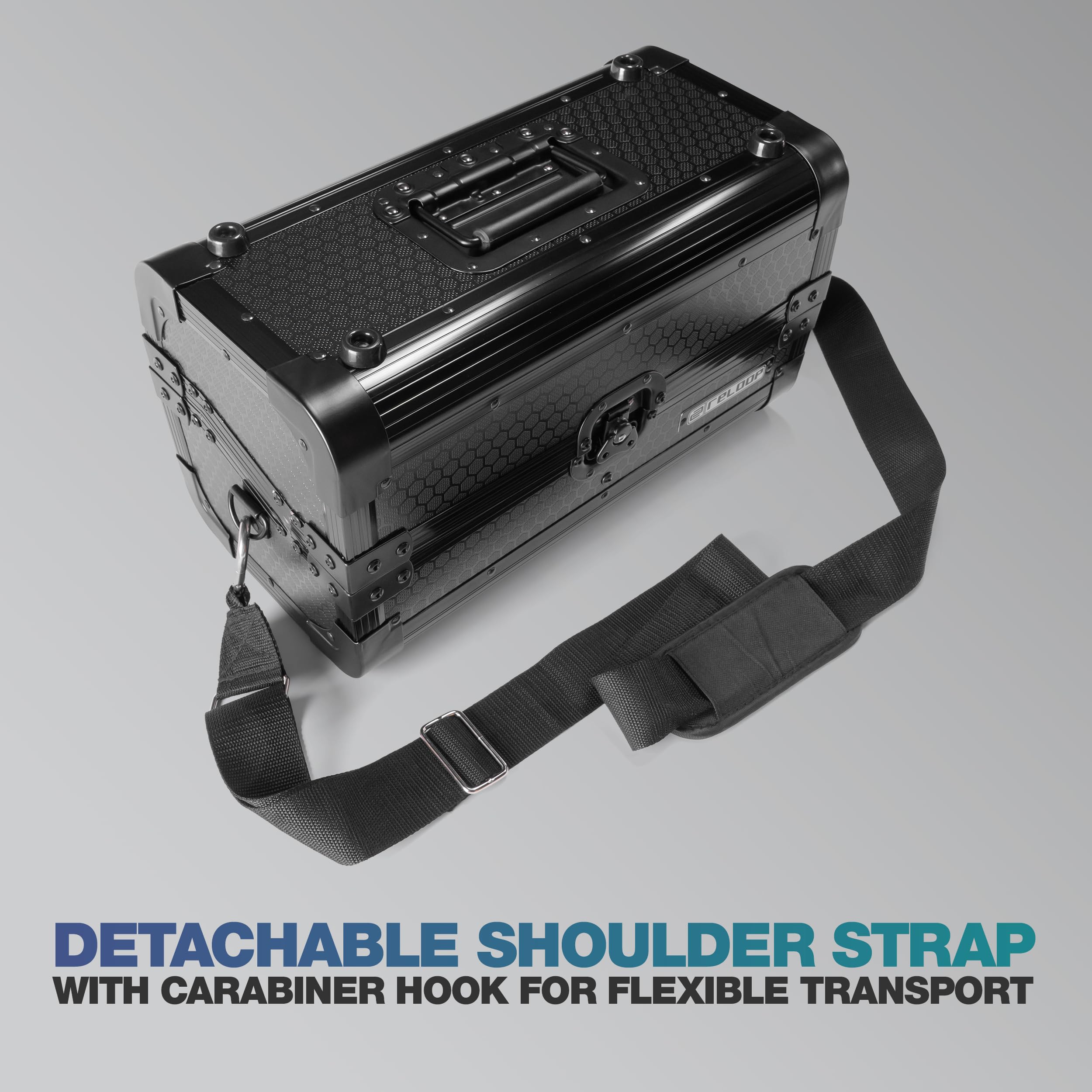 Reloop 7'' Record Case 150 Black - Custodia classica per vinili da 7″ dal design robusto e professionale