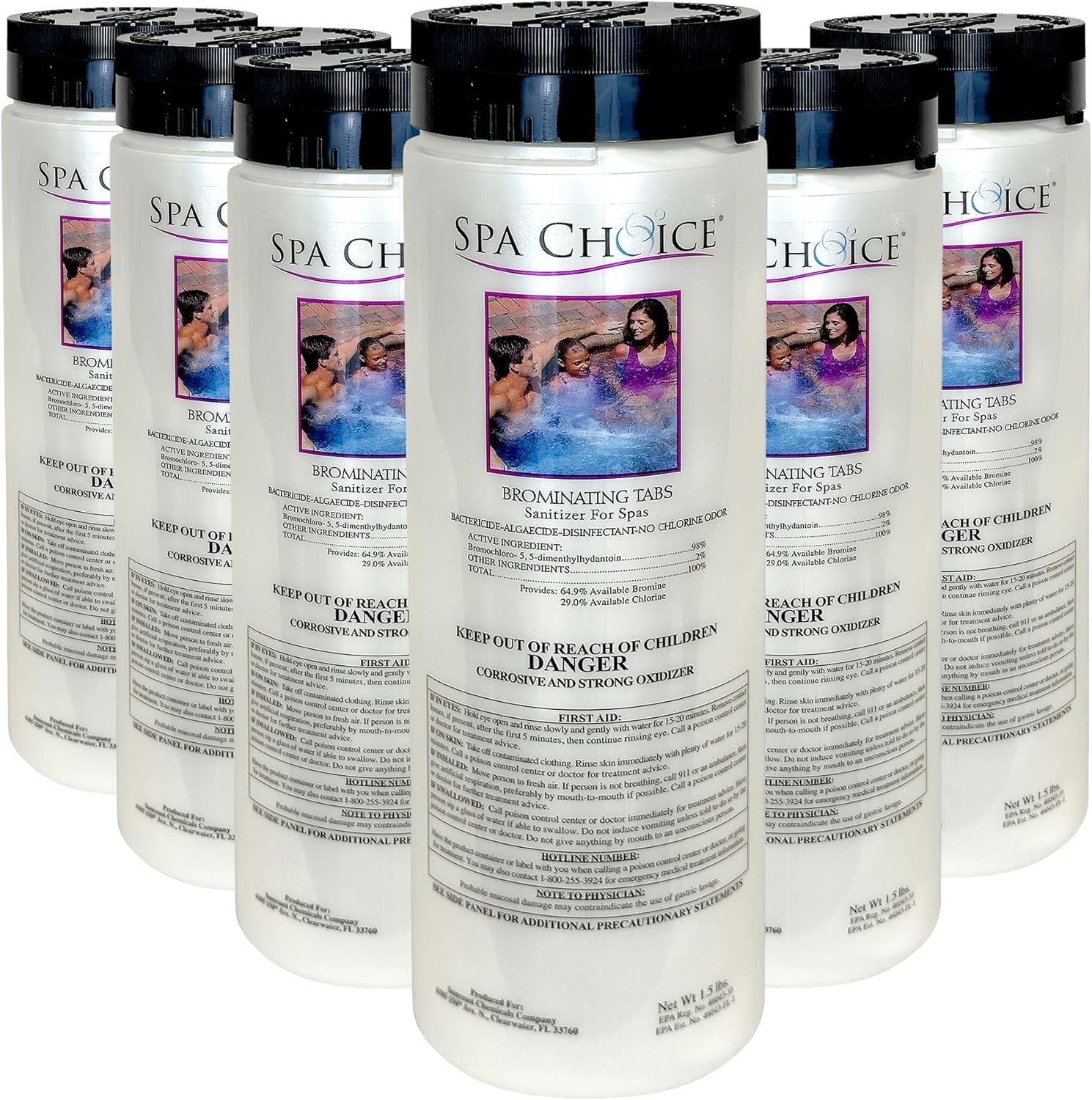 SpaChoice 1.5-Pounds 2-Pack Premium Brominating Tabs Sanitizer for Spas, Bromine Tablets for Spa Hot Tub, Made in USA