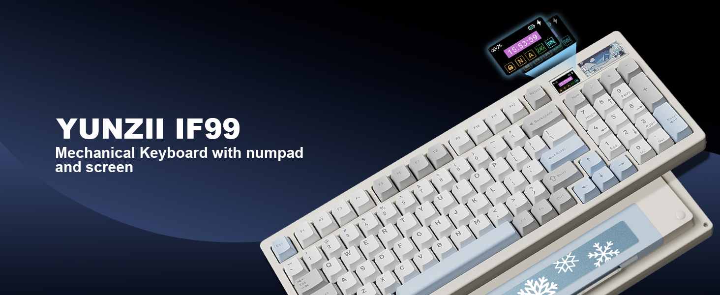 Amazon.com: YUNZII IF99 Wireless Mechanical Gaming Keyboard with