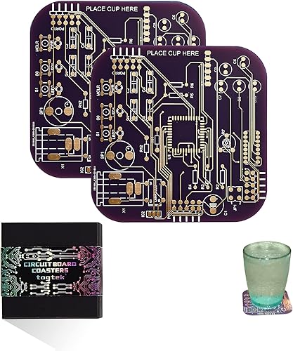 Miniatura 5 de Posavasos para bebidas 7 colores para placa de circuito decoración de tapete PCB elefante blanco regalos para adultos mesa de café bar oficina