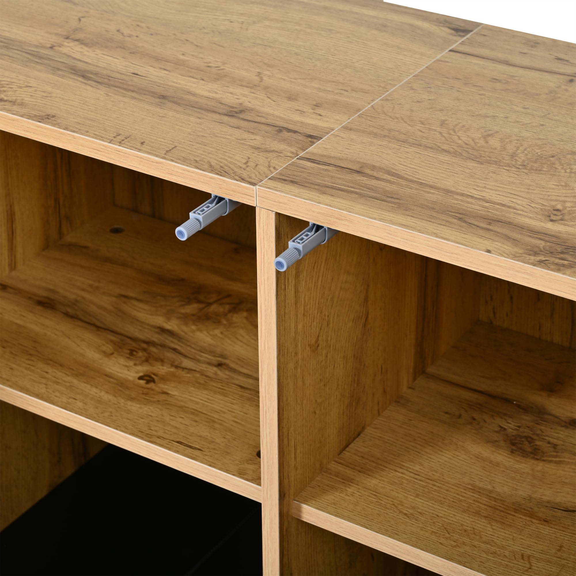 MURUL Aparador moderno de 120 x 35 x 70 cm, con 3 puertas y taquillas, diseño ondulado, de madera aglomerada resistente con patas de metal, soporta hasta 50 kg, para salón, comedor, pasillo, color