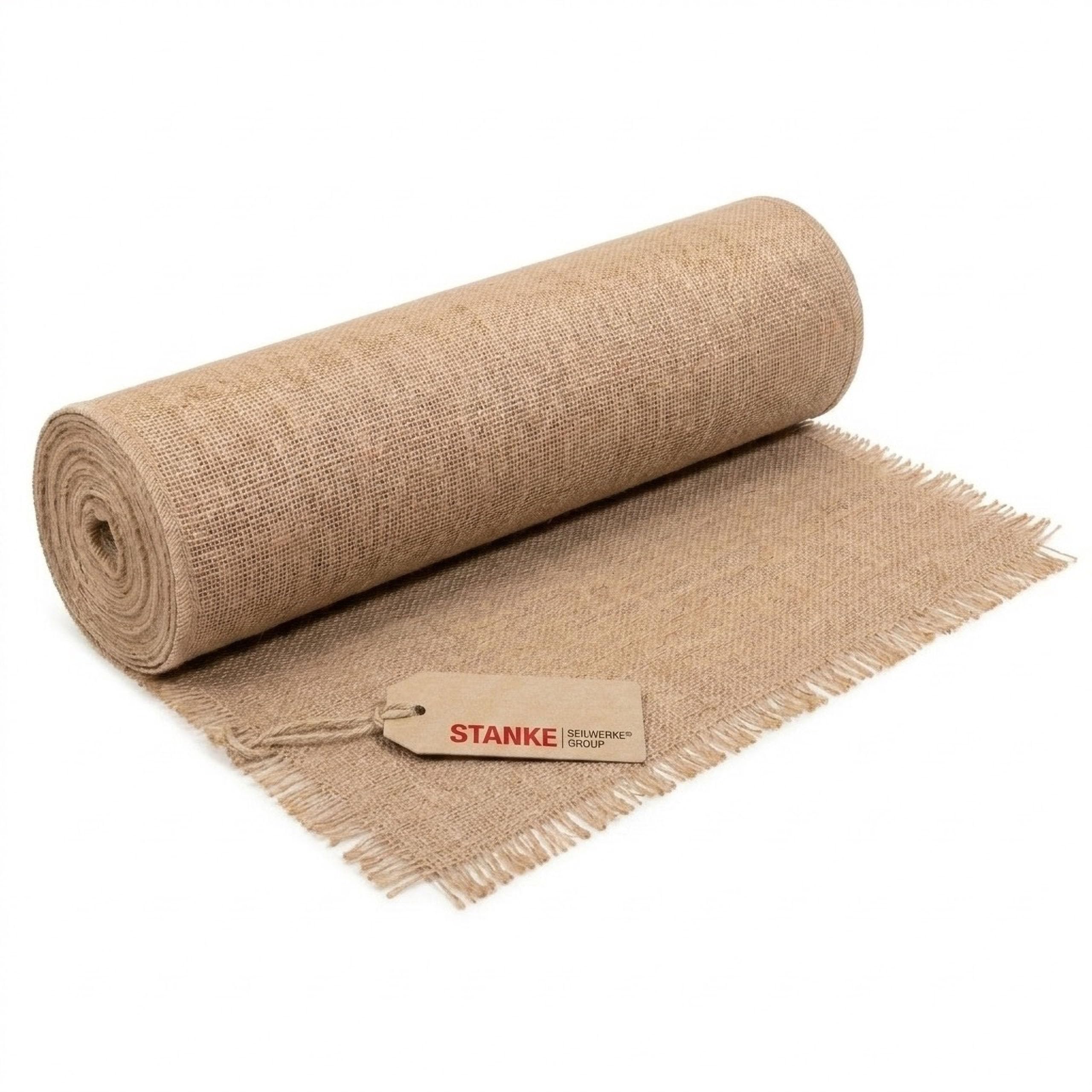 STANKE Chemin de Table Jute 1m x 25m – Toile de Jute rouleau, ruban large naturel - Chemin table style bohème, décoration mariage champêtre, decoration Noël, Pâques – style bohème, vintage, rustique