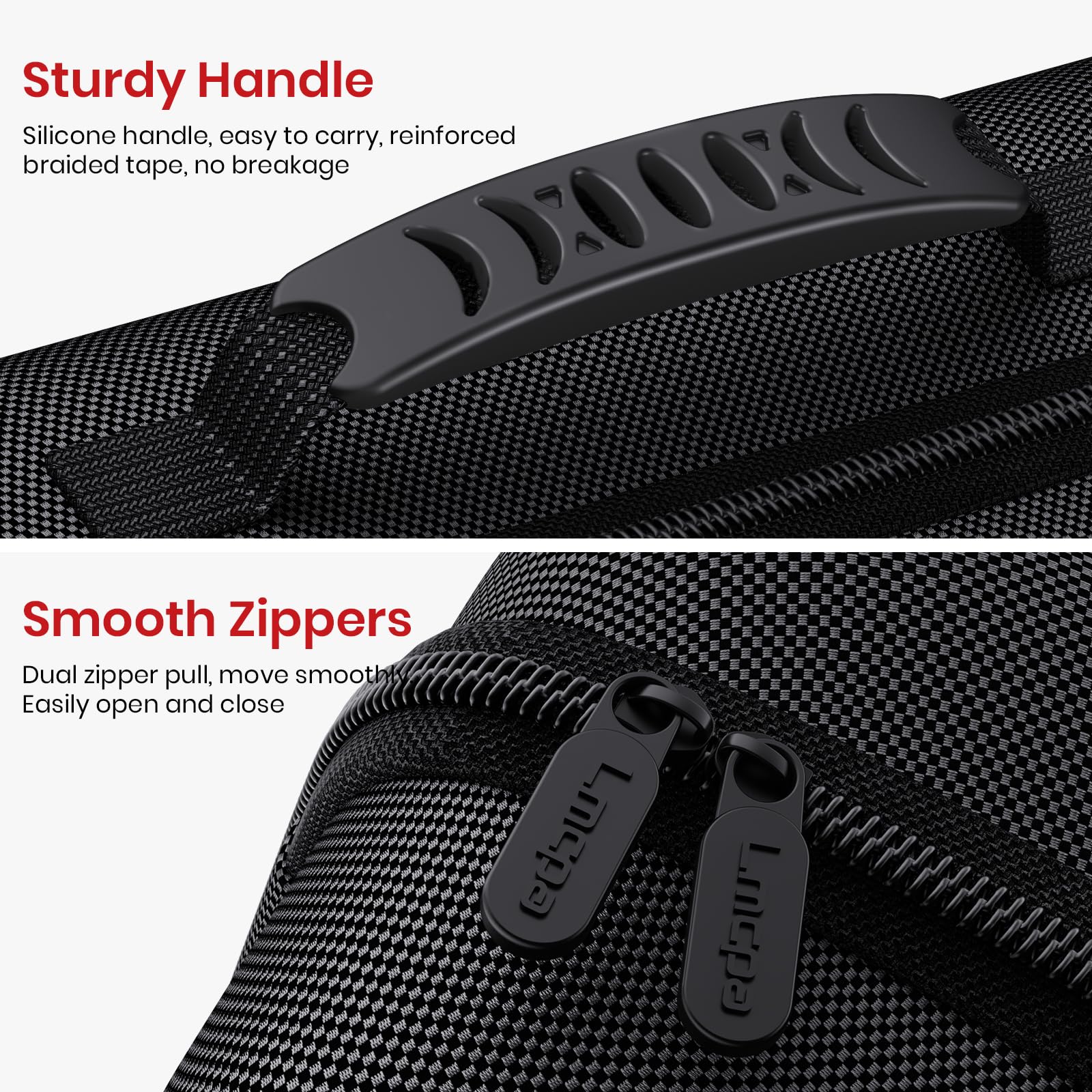 Lmcpa Funda para Nintendo Switch 2,Funda Protectora Dura de Viaje Rígida Todo en uno Grande,Estuche Rígida Portátil con Protección 22 Ranuras para Juegos para Switch 2 Accesorios,Negro - 5