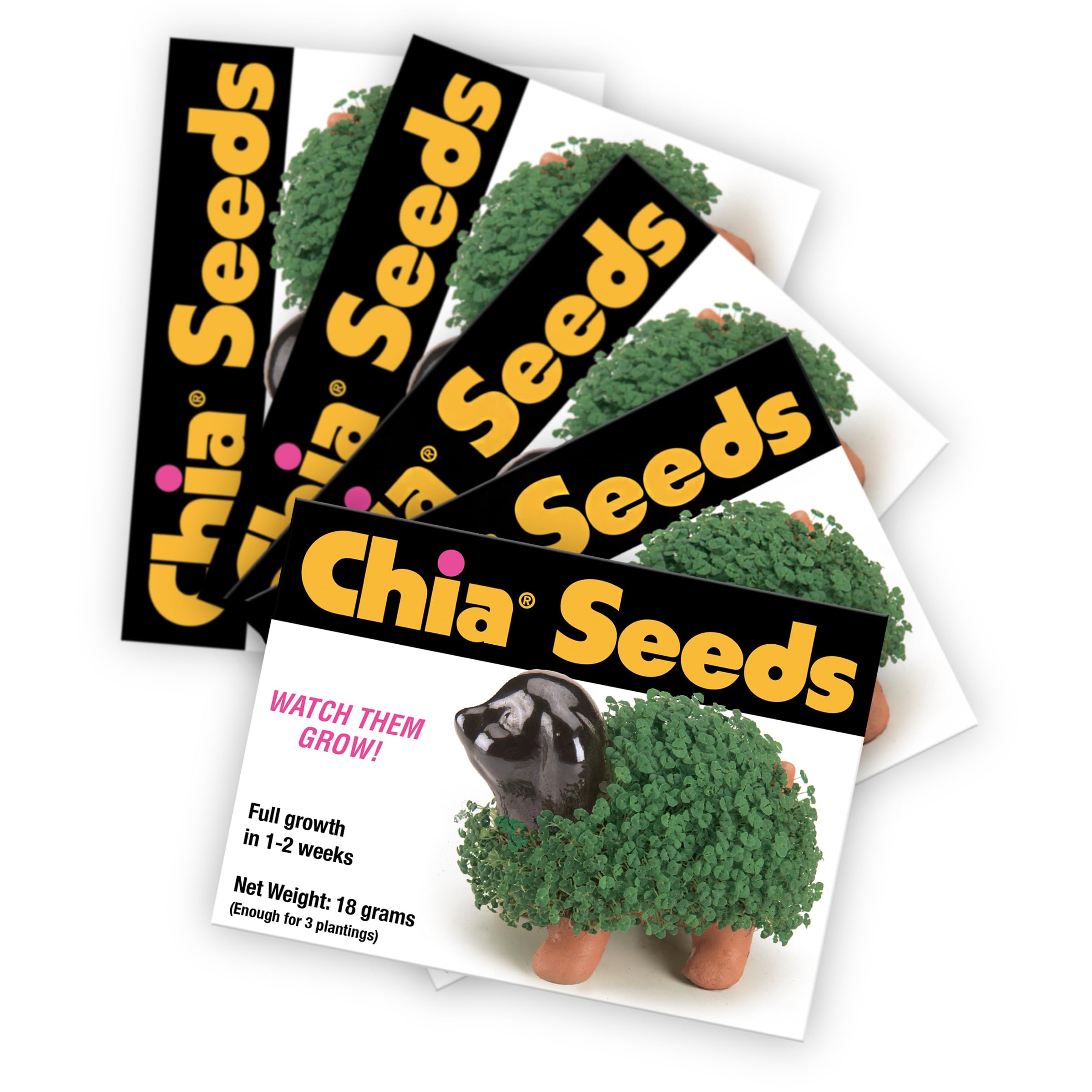 Chia Seed Packet, 5 Count (Chia pet not Included)