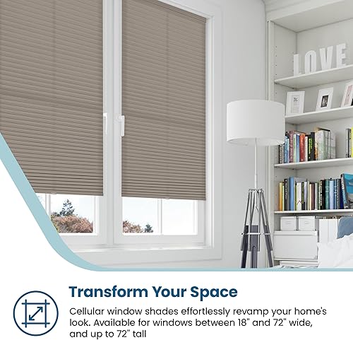 Miniatura 3 de BlindsAvenue - Persiana celular inalámbrica tipo panal de abeja, célula única de 1.4 cm, filtro de luz