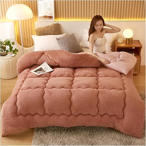 Miniatura 2 de Edredón de algodón cálido para invierno, edredón de invierno de terciopelo de cordero, manta de cachemira de cordero para cama doble, núcleo de