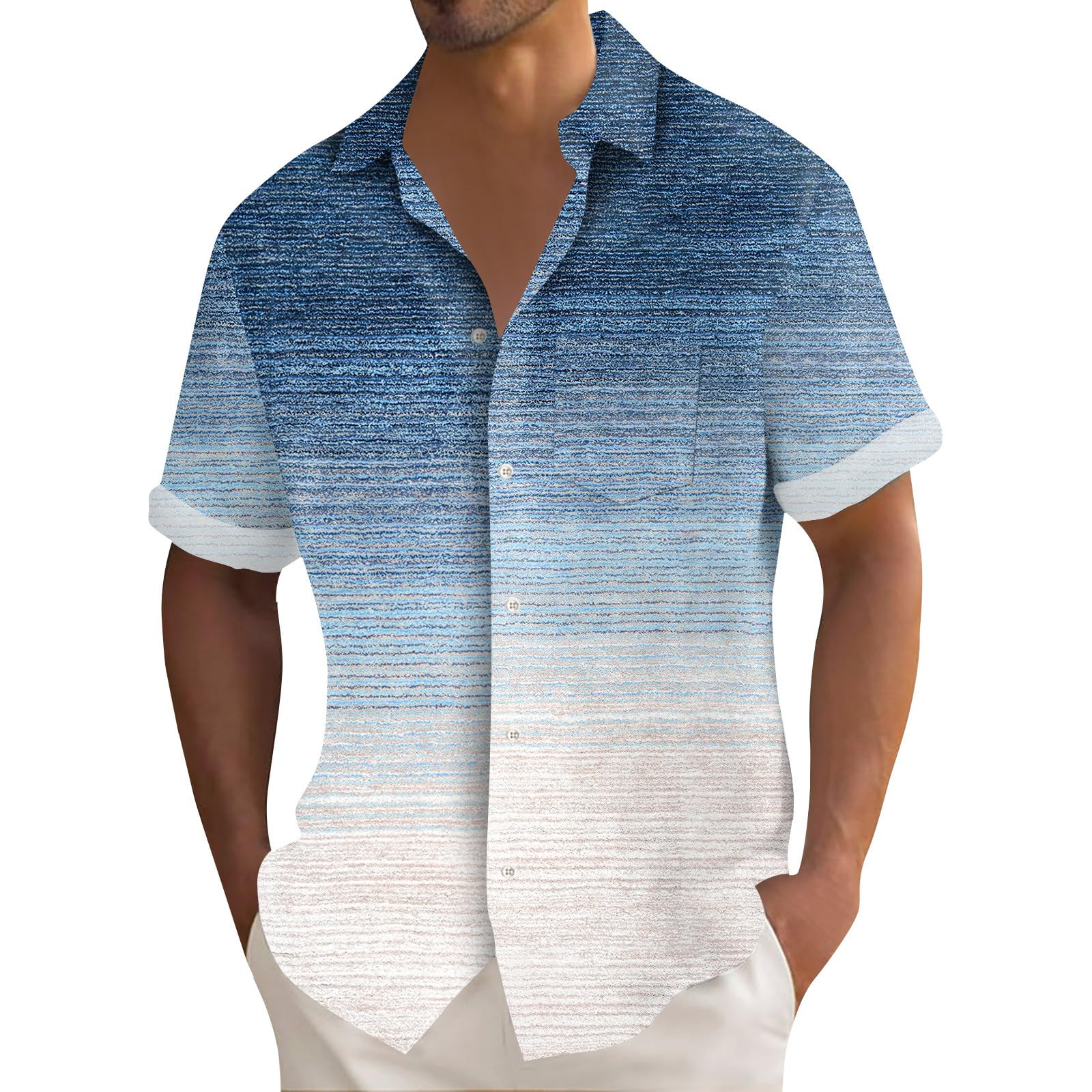 KONG JIMFAN Hemd Herren Kurzarm Hawaii Hemd Männer Button Sommerhemd Blumen Strandshirt Urlaub Hawaiishirts Atmungsaktiv Freizeithemd Faltenfrei Herrenhemden Regular Fit T-Shirt Sommer Outfit