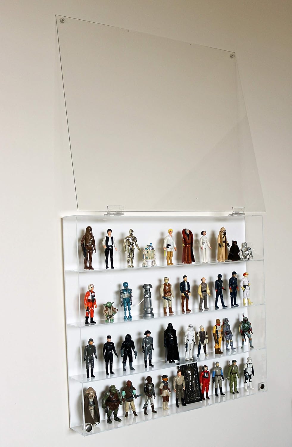 Collectors Showcase - Premium Display Case for 3-3/4" Star Wars Action Figures - 4 Shelf