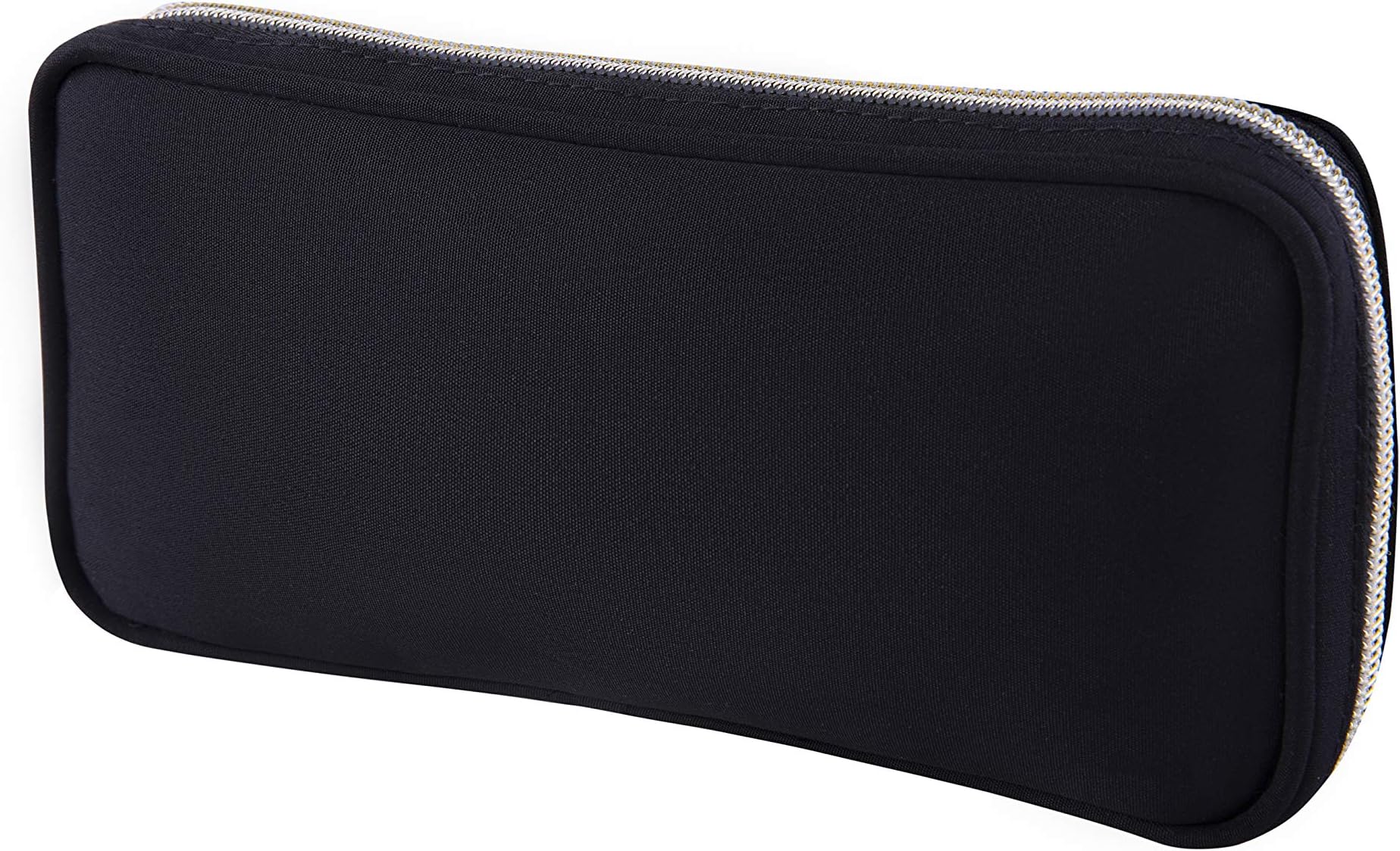 Makeup Bag Cosmetics Storage Organiser – Travel Toiletry Bag for Women, Small Make Up Bag with Compartments, Black Vanity Case, Brushes Holder, Waterproof Wash Bag, Perfect Gift Pouch for Ladies