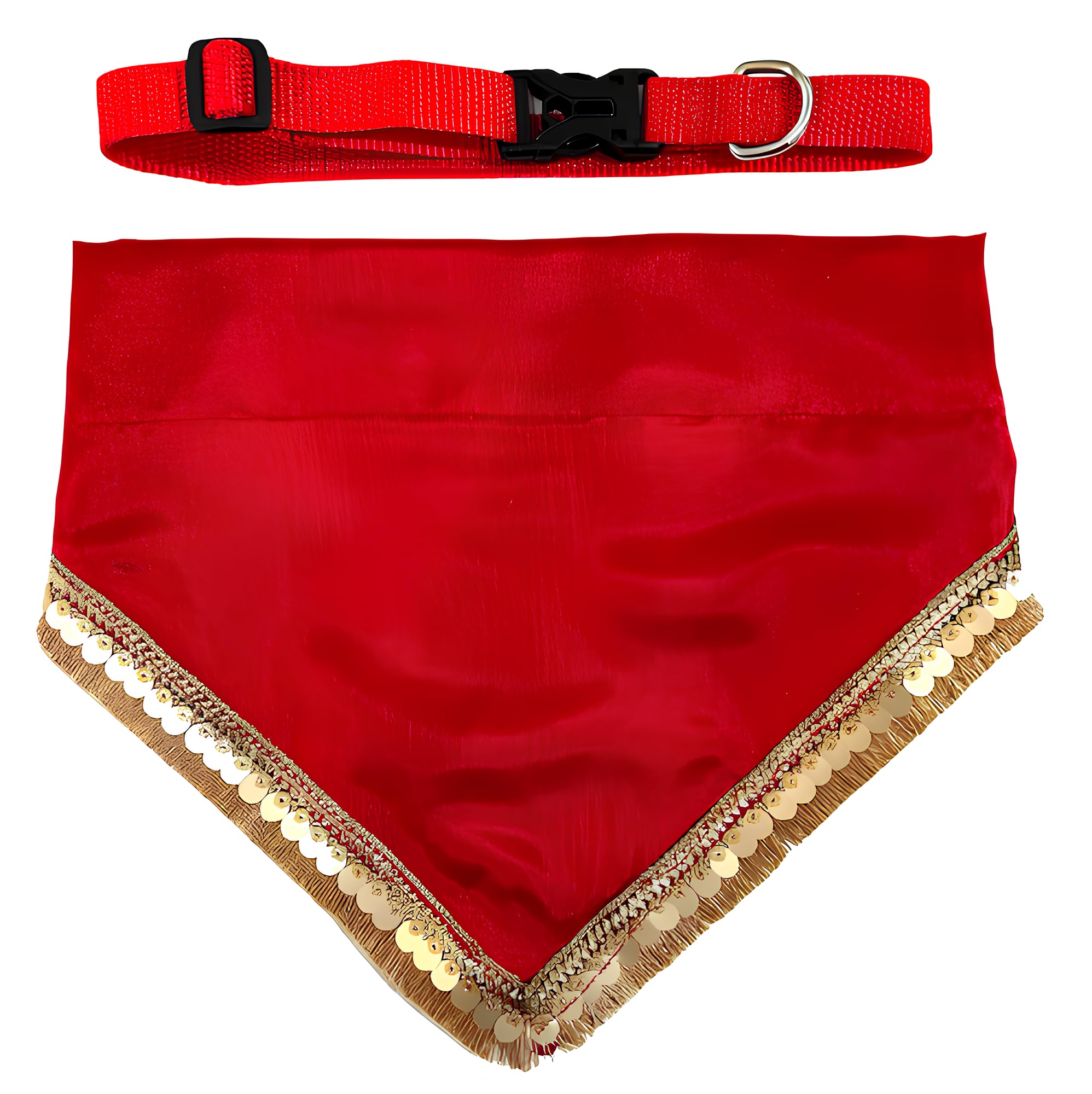 Festive Dog Bandana (S, Red and Gold) (B0CKXMD617) Amazon Price History, Amazon Price Tracker