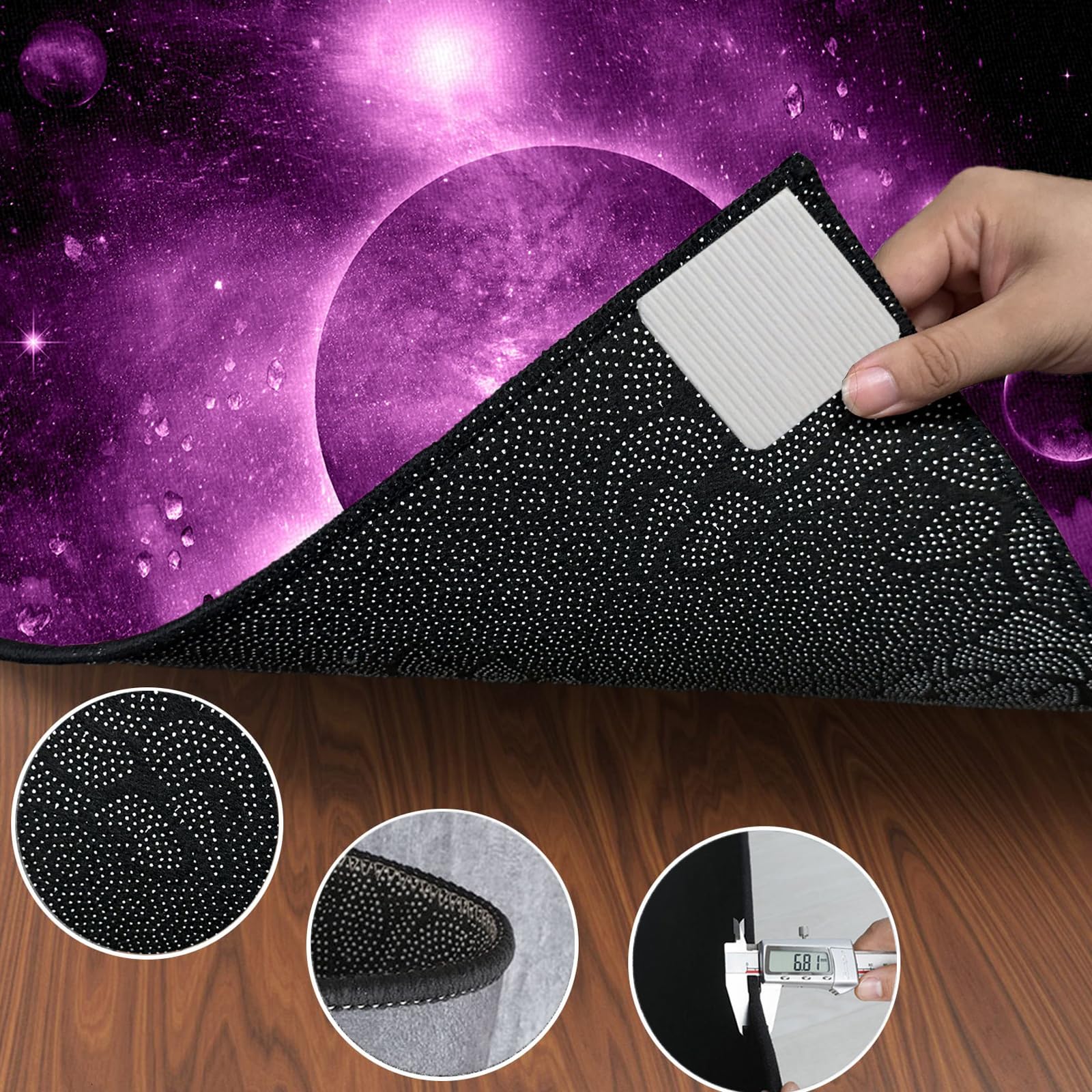 Tappeto per Batteria Insonorizzato, Tappeto Professionale per Batteria e Strumenti a Percussione Elettronici per Grancassa Rullante e Altri Strumenti, Tappetino per Batteria Acustica 230 x 200 cm