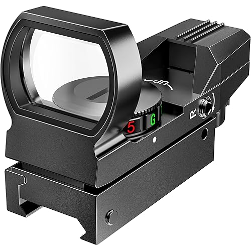 Feyachi Reflex Sight - Adjustable Reticle (4 Styles) Both Red and Green in one Sight!