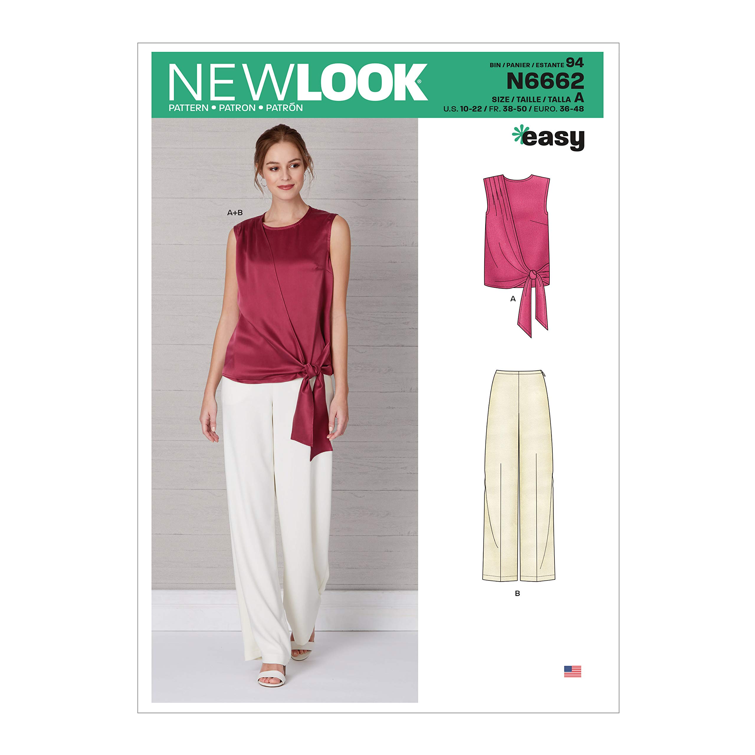 Pantaloni larghi stampati Donna dalla 38 alla 52 - NERO - - 9,00