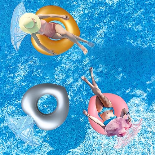 Miniatura 5 de Flotadores de piscina con anillo dorado de diamantes, anillo de compromiso, balsa inflable, accesorios para piscinas, juguetes de despedida de