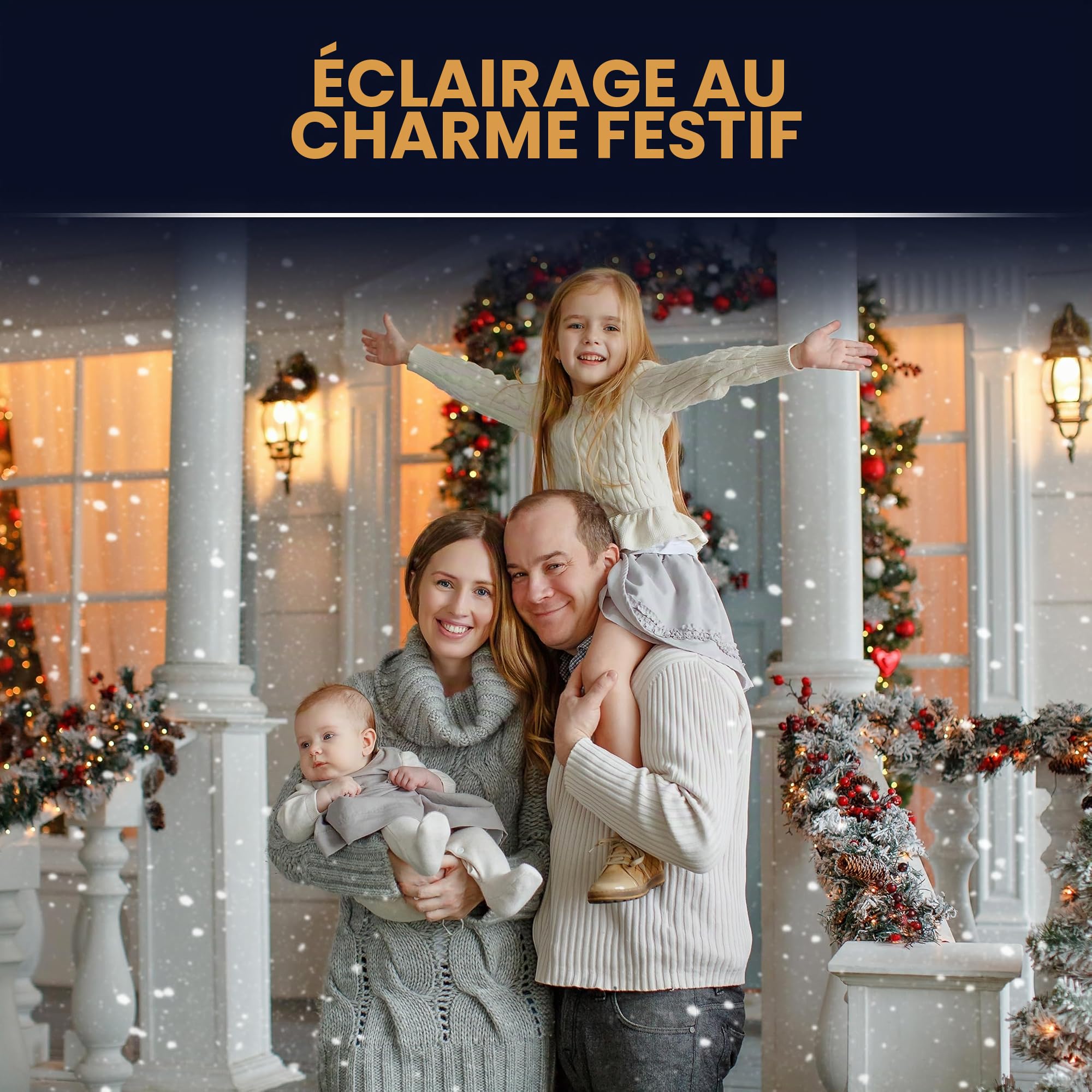 Guirlande Lumineuse Noël Imitation Sapin 5 m 80 LED extérieur