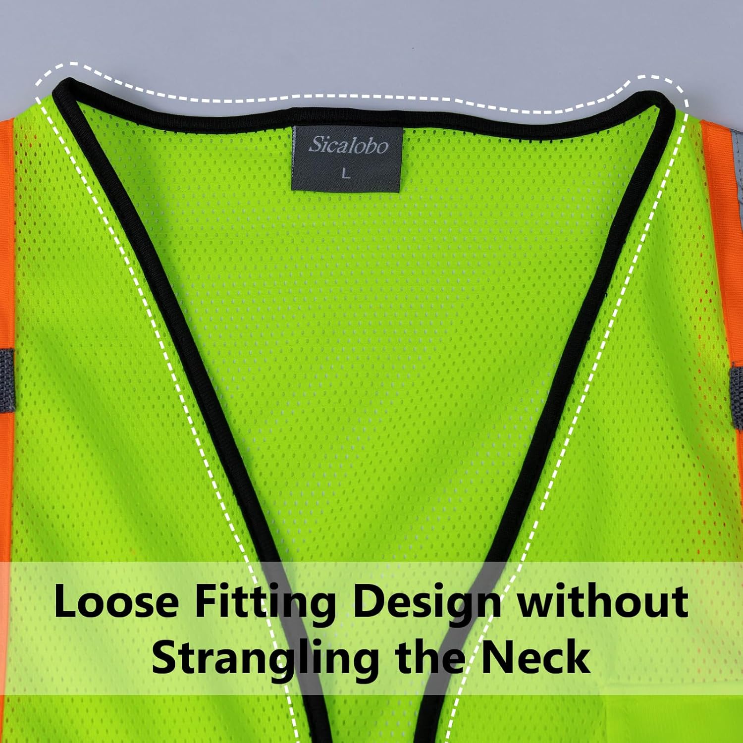 High Visibility Vest with Pockets Zipper for Men Women,Construction Vest with Reflective Strips,Hi Vis Class 3 - Image 5