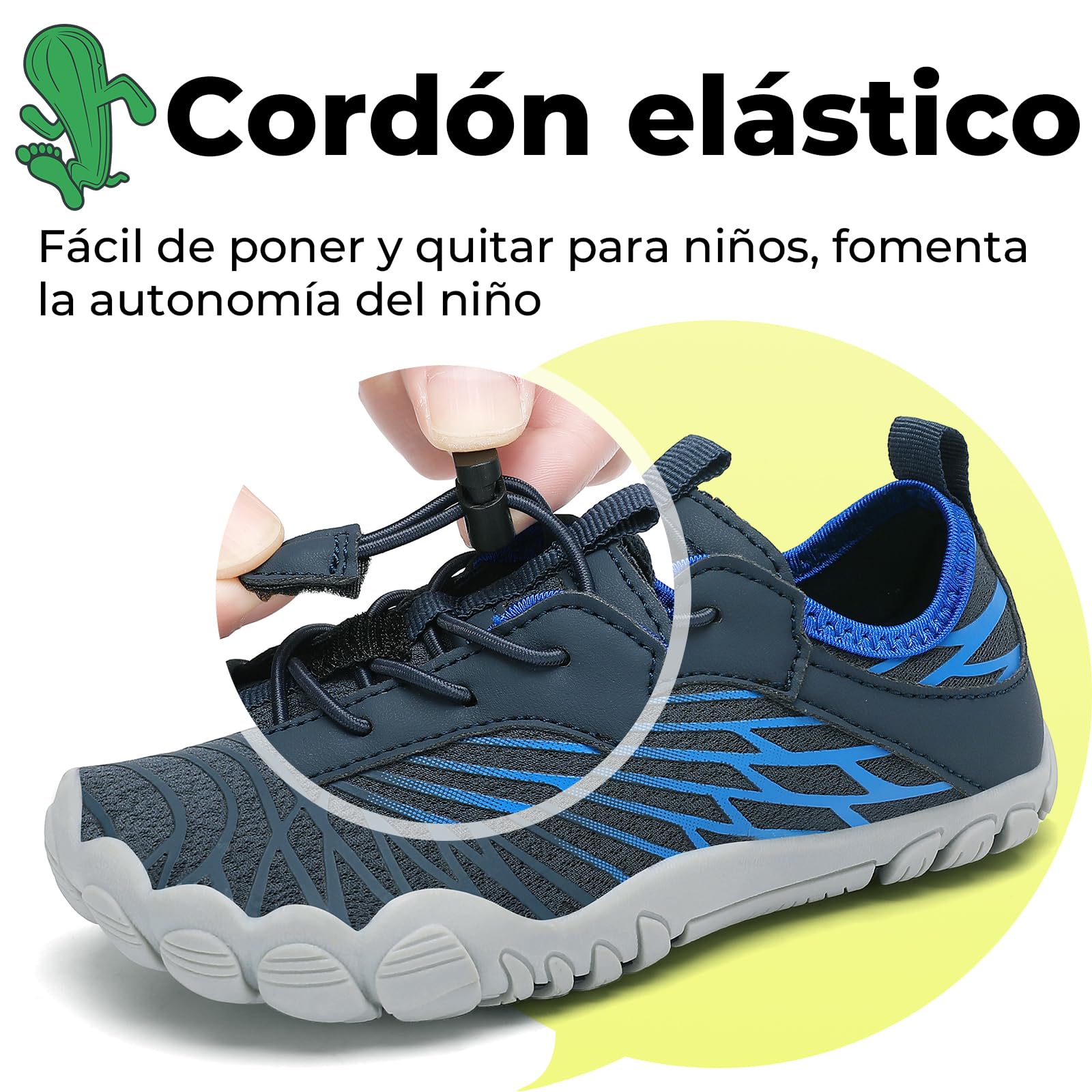 SAGUARO Zapatos descalzos para niños, de secado rápido, transpirables, con puntera ancha, talla 25-35 — view 6