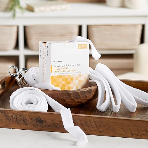 Vista 32 de McKesson Red de retención elástica tubular, no estéril, mano, brazo, pierna, pie, tamaño 2, 7 1/2 pulgadas x 25 yardas, 1 unidad, 1 paquete