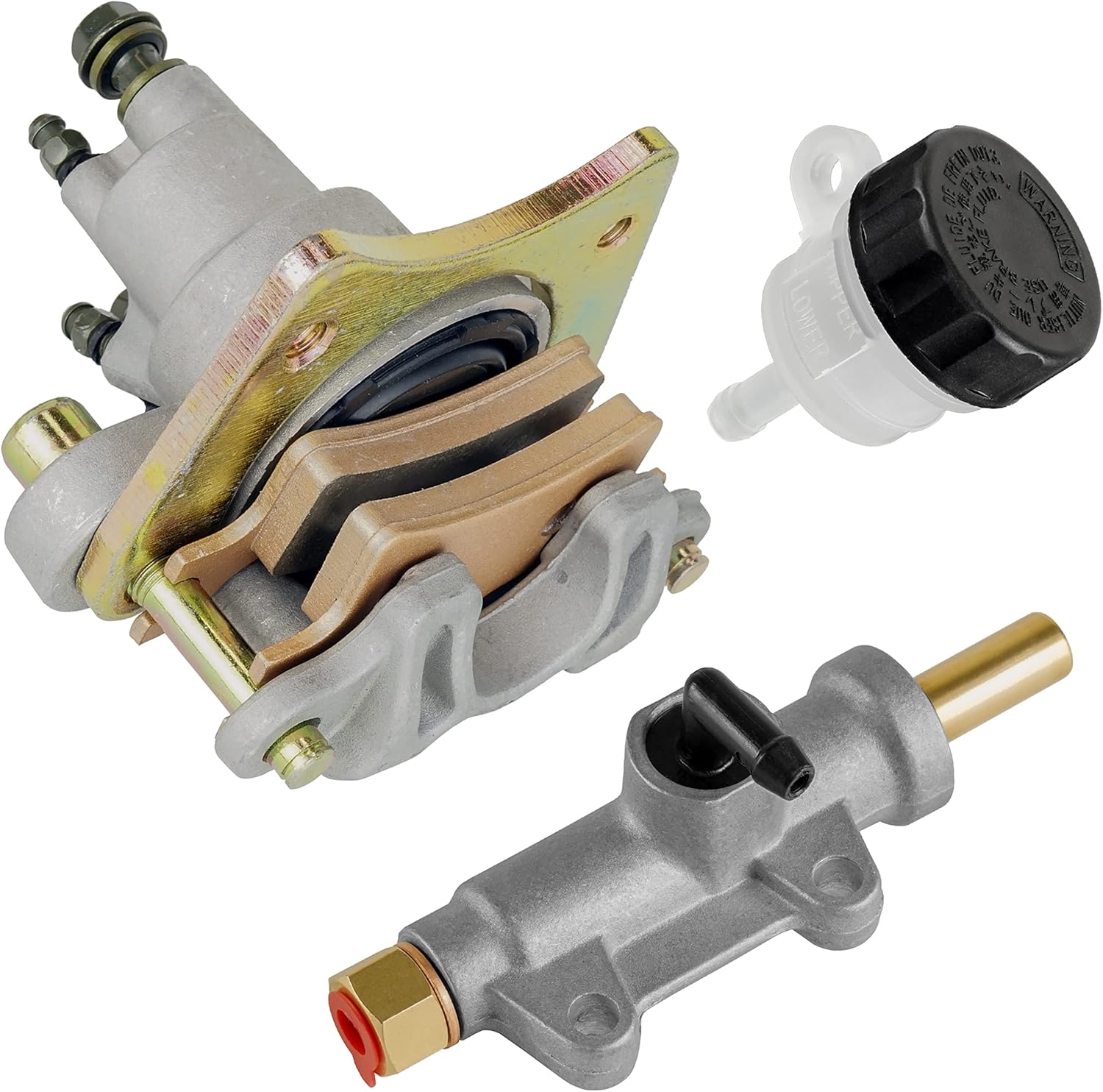 Caltric Rear Brake Caliper with Master Cylinder and Reservoir Compatible with Polaris 1911113 1910806