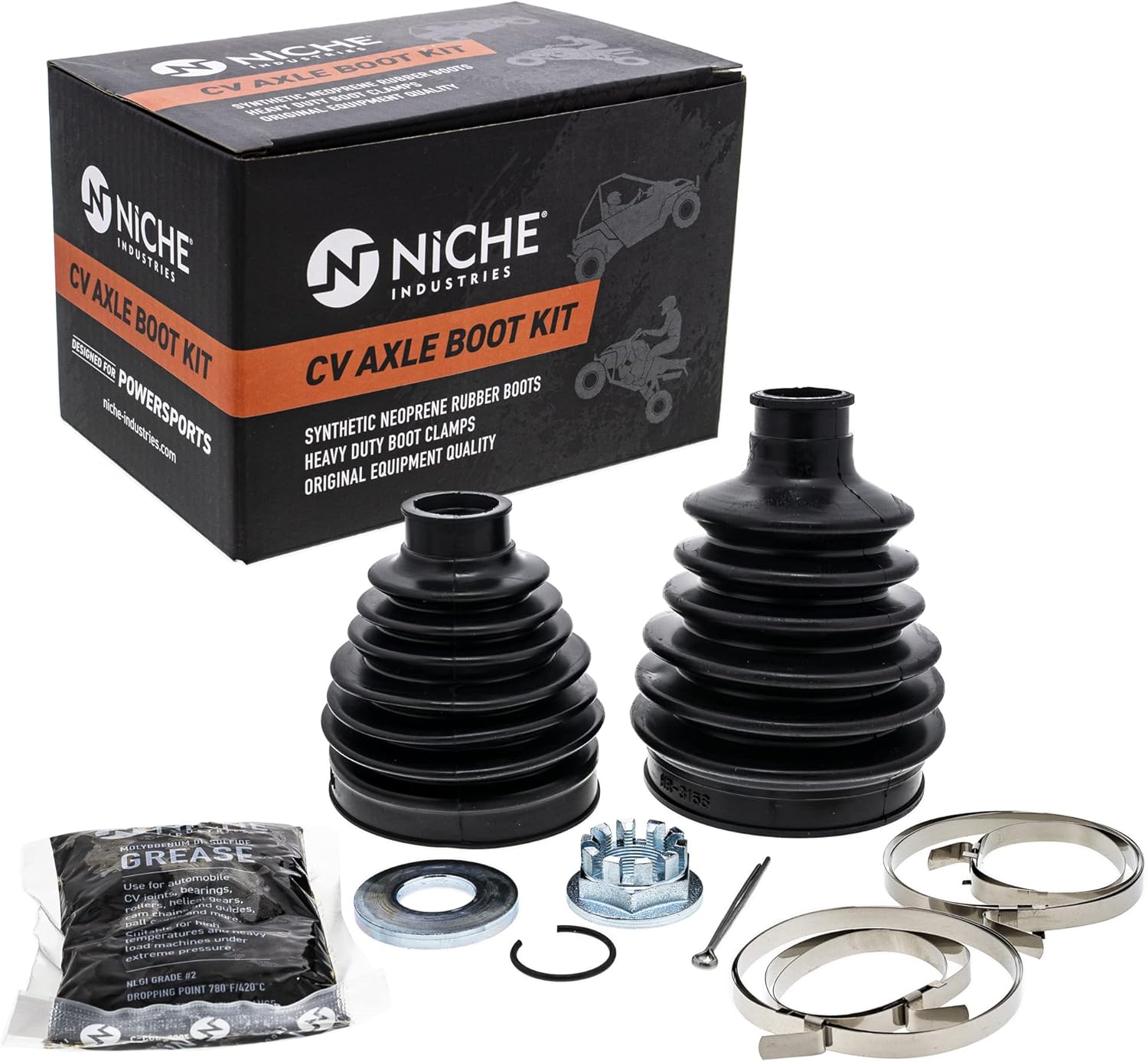 NICHE Rear CV Axle Boot Kit For Honda Pioneer 1000 1000-S 42240-HL4-A01 UTV