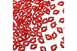 100-Piece Set of Exquisite Red Lip Resin Beads for DIY Beauty Projects