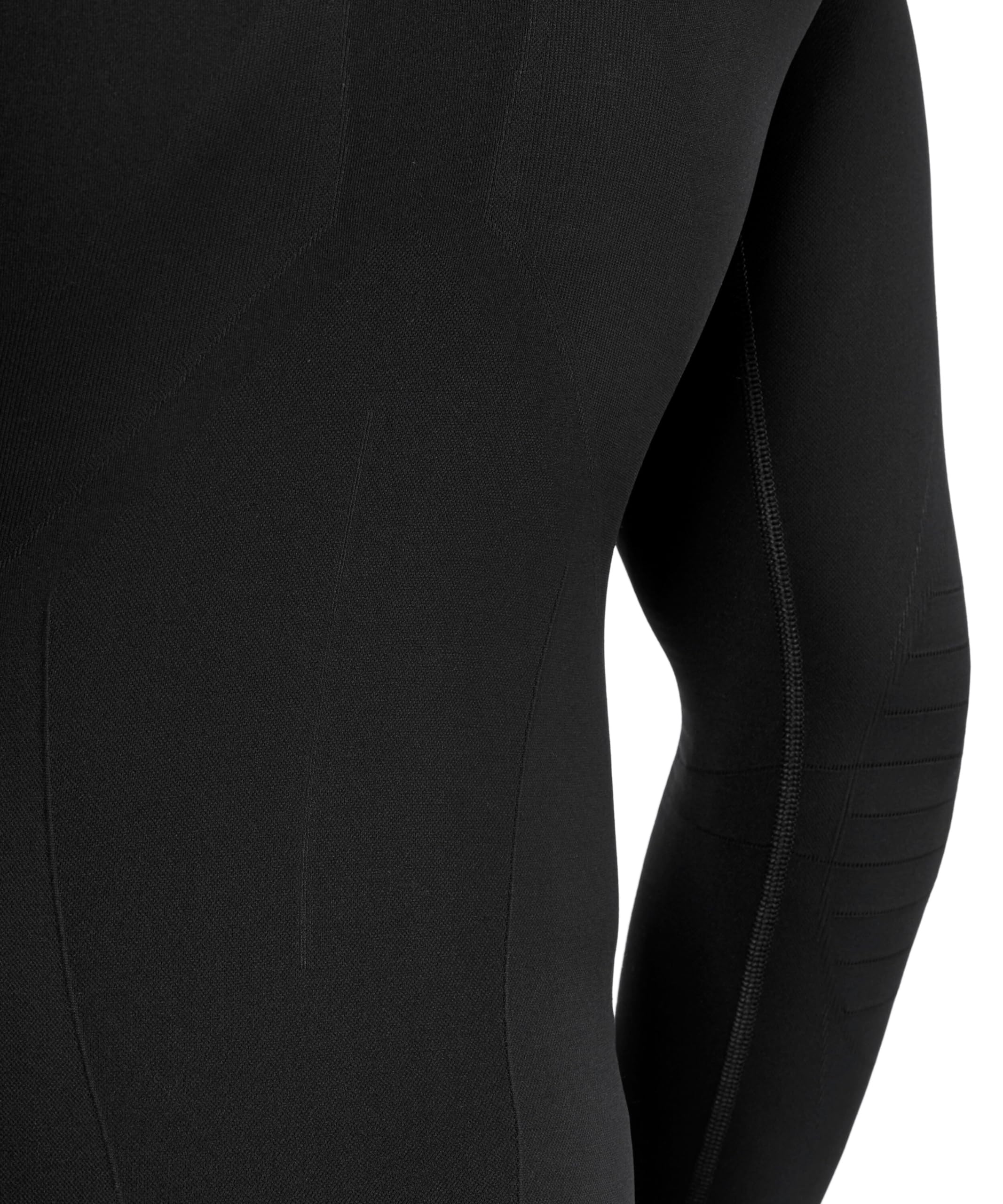FALKE Men's Warm Tight Fit Zipped Longsleeved Functional Shirt, Thermal Underwear, Black (Black 3000), S (1 Piece) - Image 4