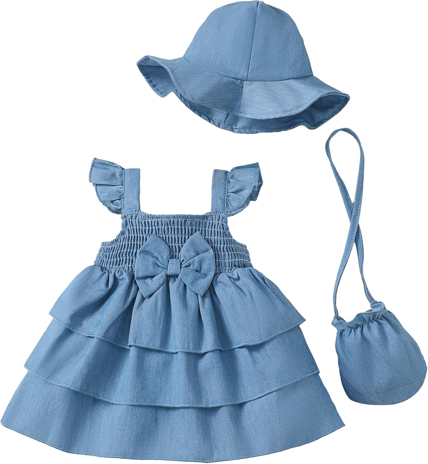 Baby Girl Dress Infant Newborn Clothes Summer Sleeveless Layer Ruffle Dresses Casual Beach Sundress for Girls 0M-3T